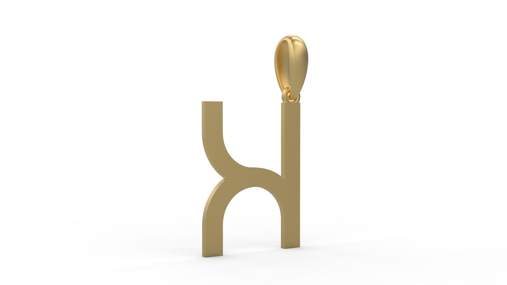 Initial Letters Pendant Bhofila K 3D print model_3