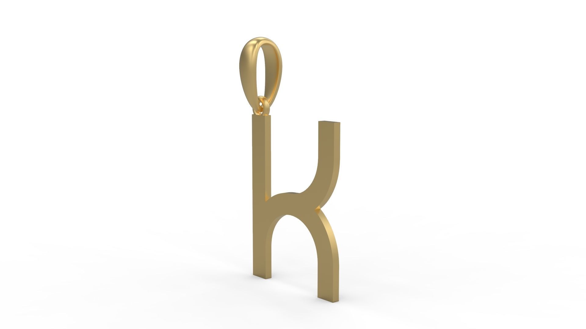 Initial Letters Pendant Bhofila K 3D print model_1