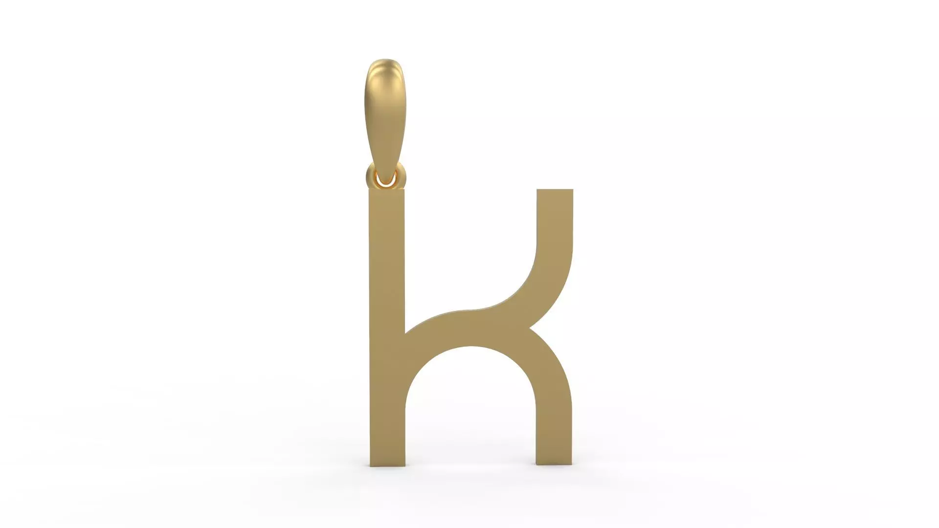 Initial Letters Pendant Bhofila K 3D print model_0