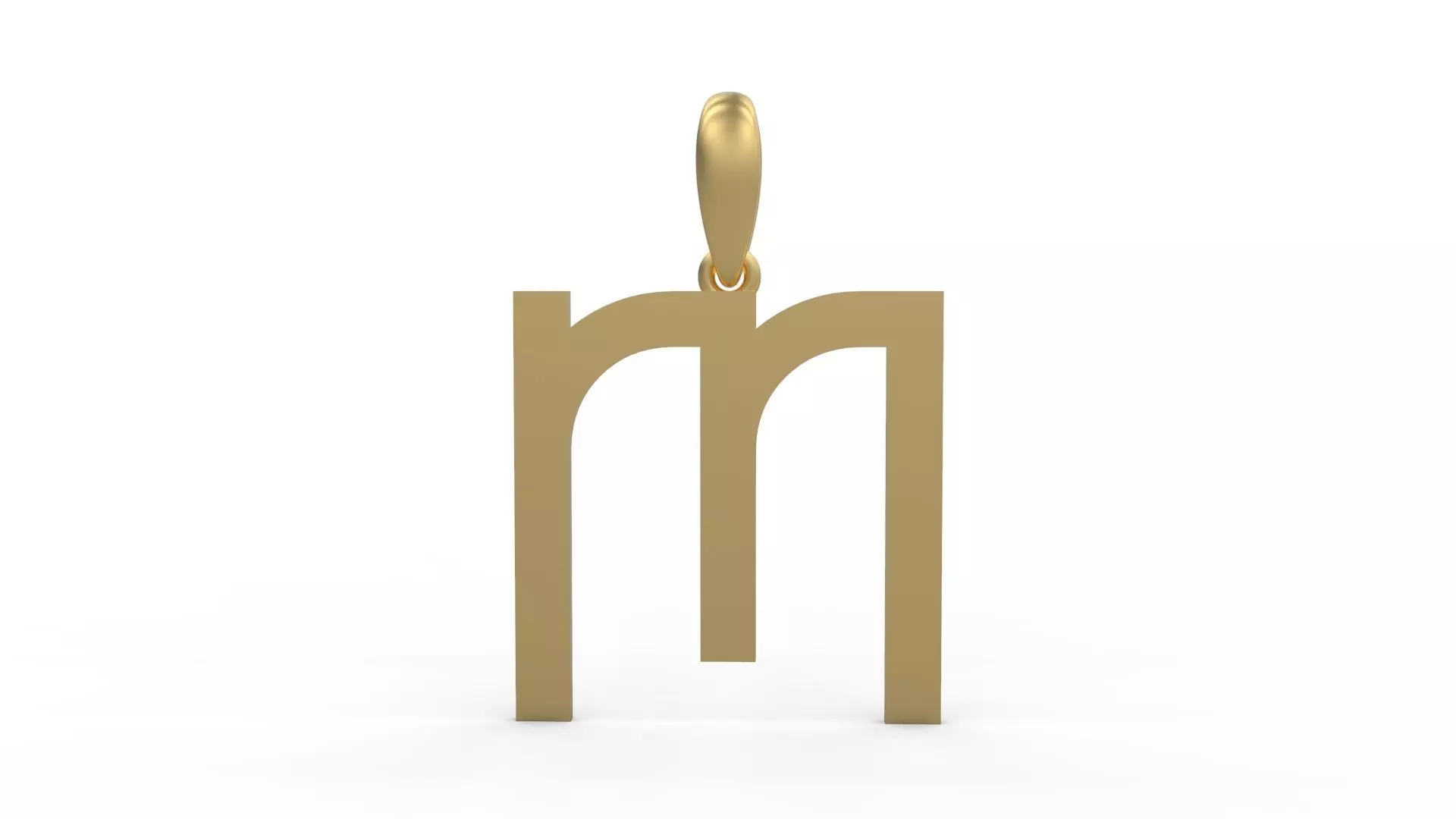 Initial Letters Pendant Bhofila M 3D print model_0
