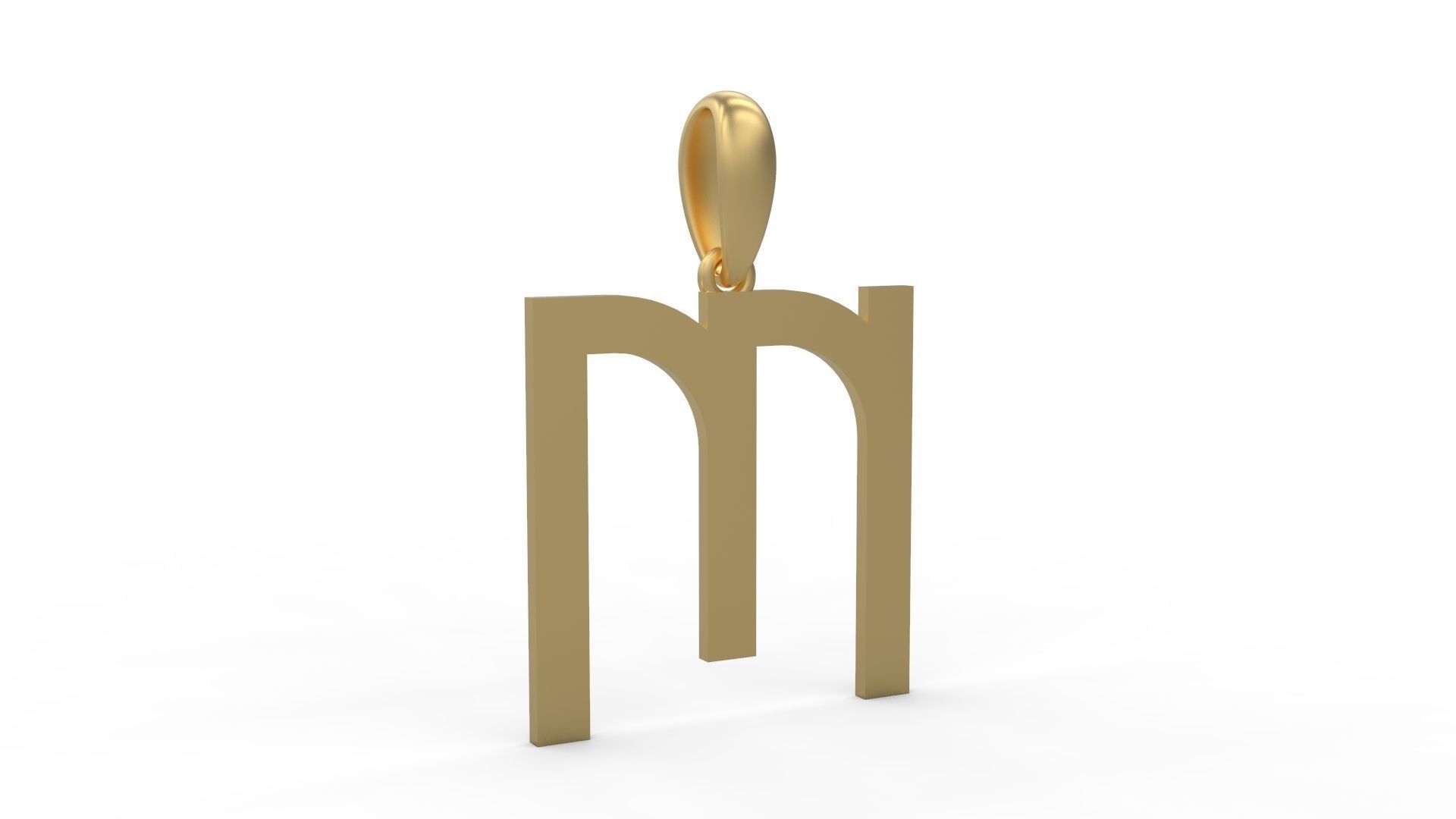 Initial Letters Pendant Bhofila M 3D print model_3