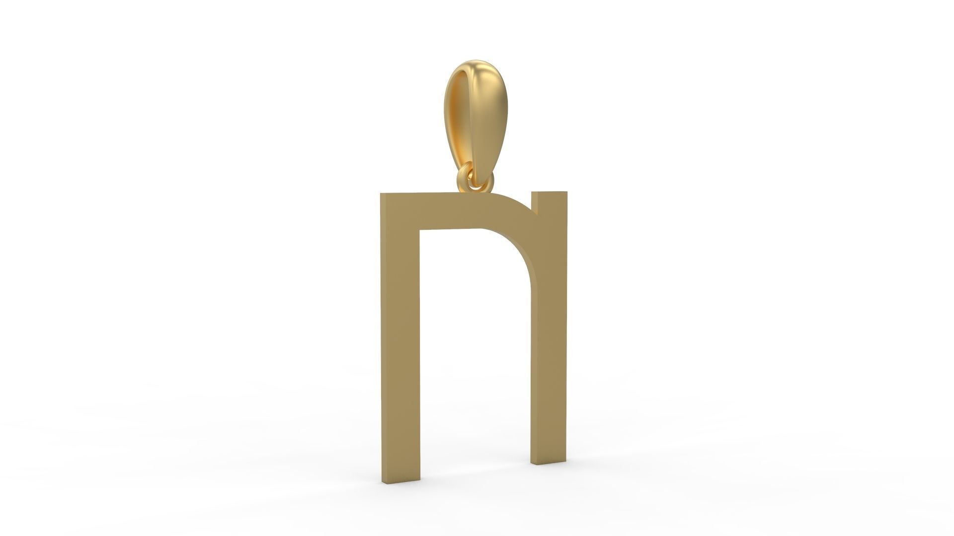 Initial Letters Pendant Bhofila N 3D print model_3