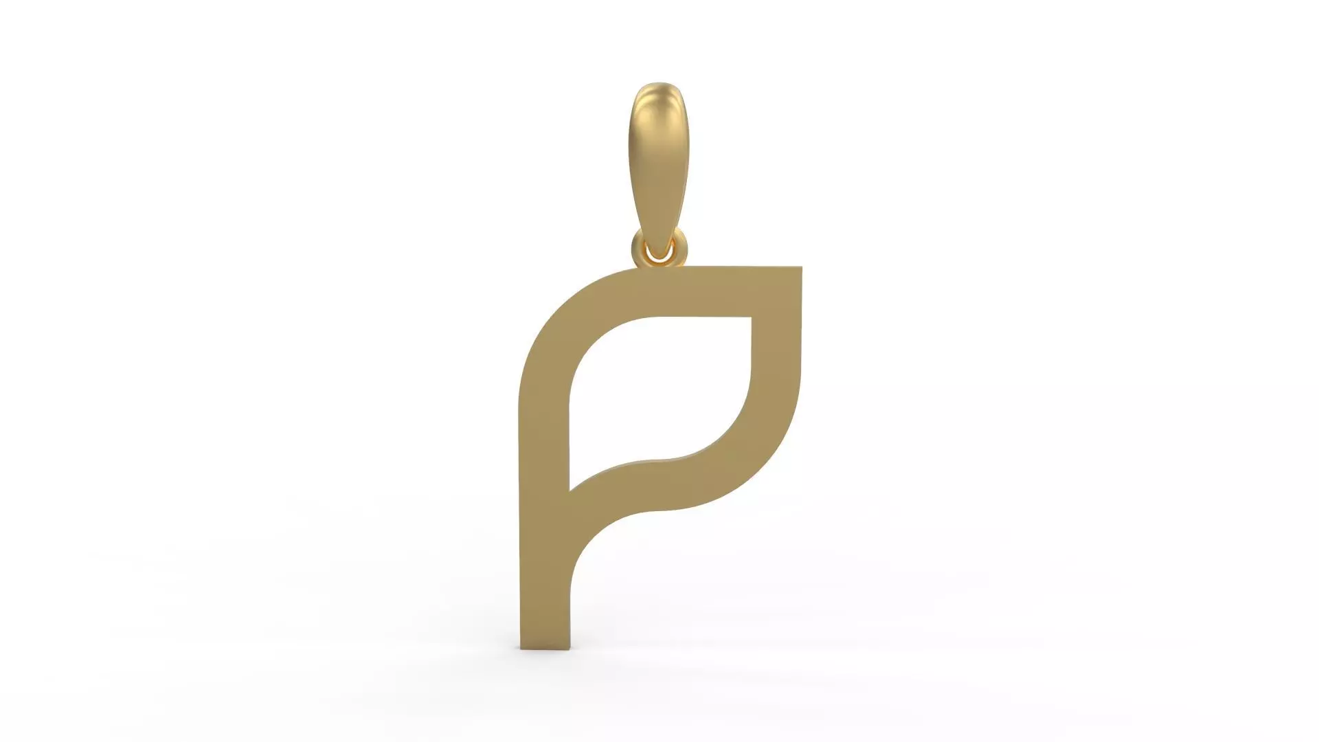 Initial Letters Pendant Bhofila P 3D print model_0