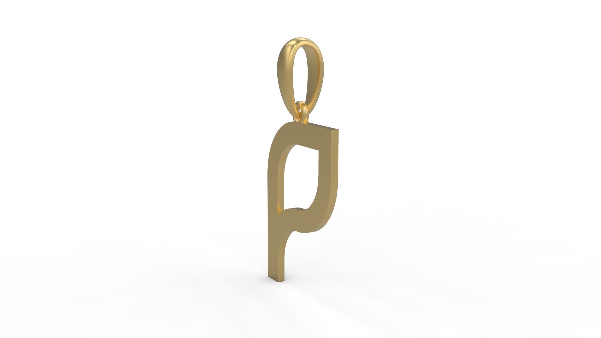 Initial Letters Pendant Bhofila P 3D print model_1