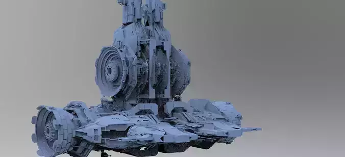 Sci-Fi Droid ship 9 3D