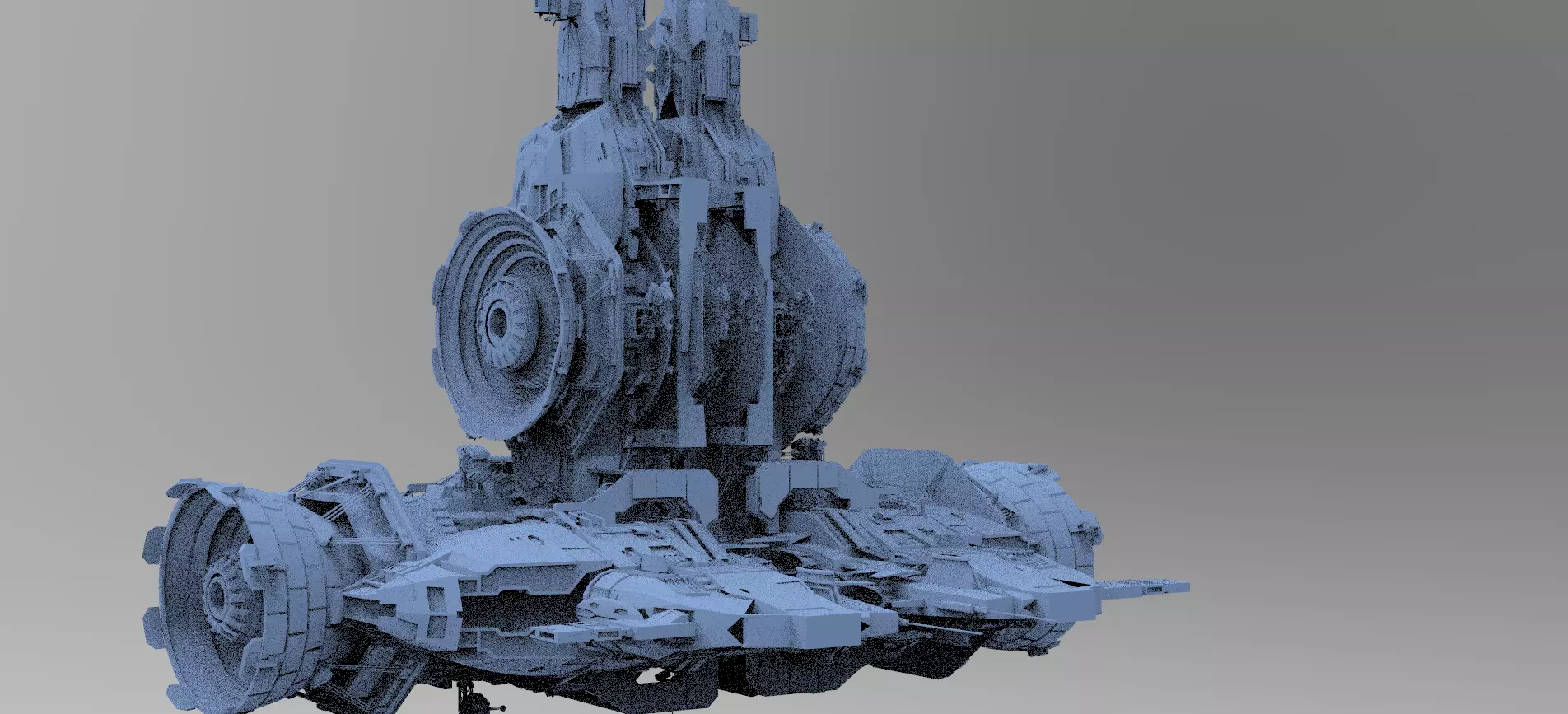 Sci-Fi Droid ship 9 3D 3D model_0