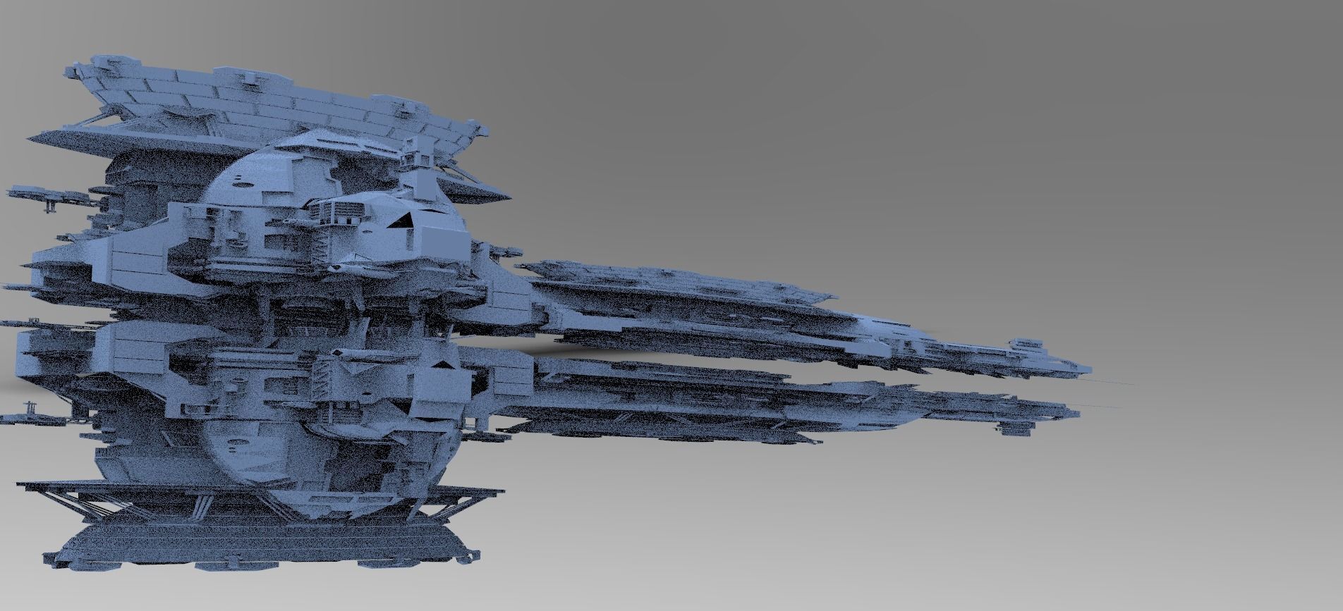 Sci-Fi Droid Prowler Ship 3D model_1