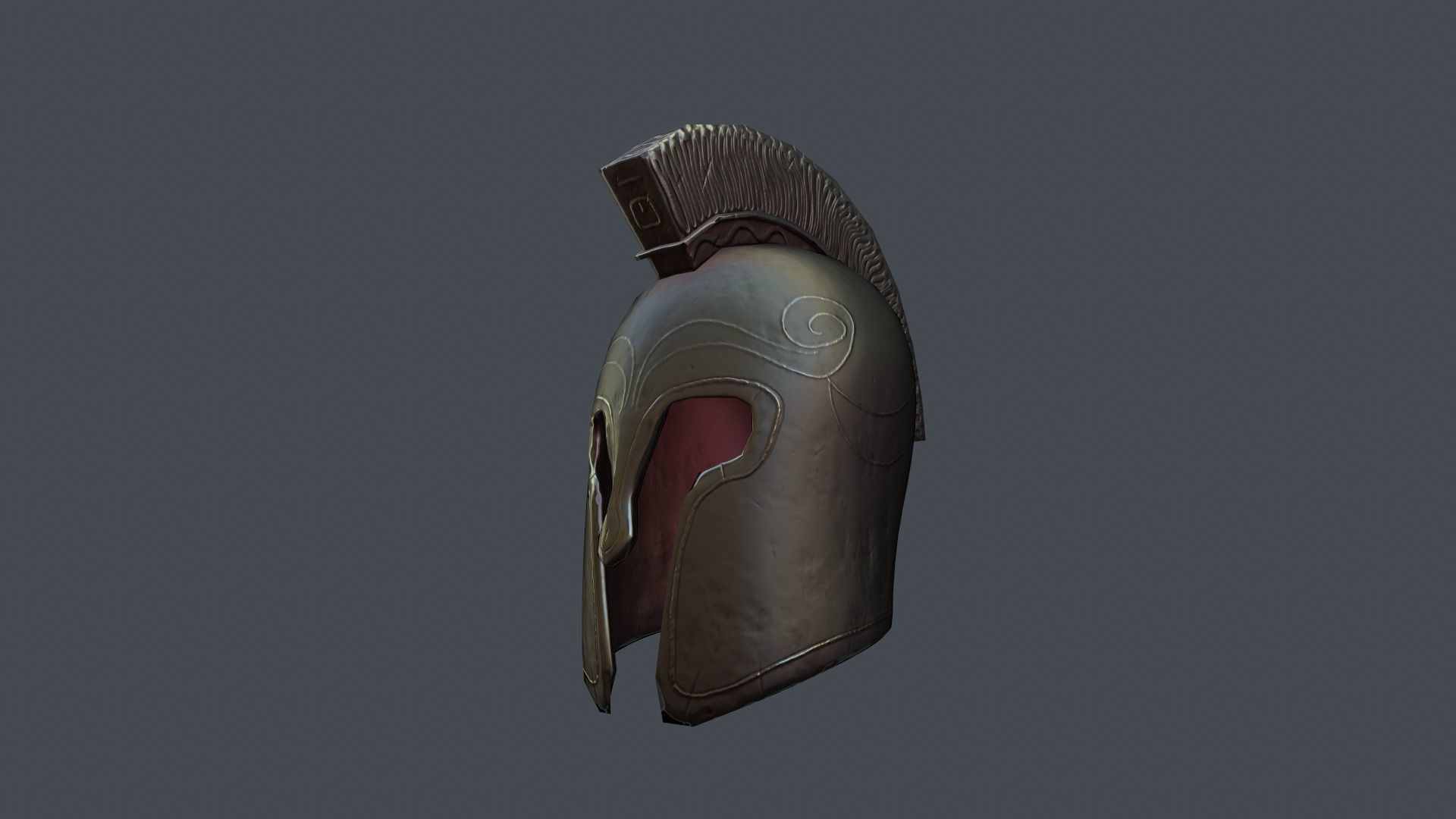 Stylized Low-Poly Helmet Free low-poly 3D model_3