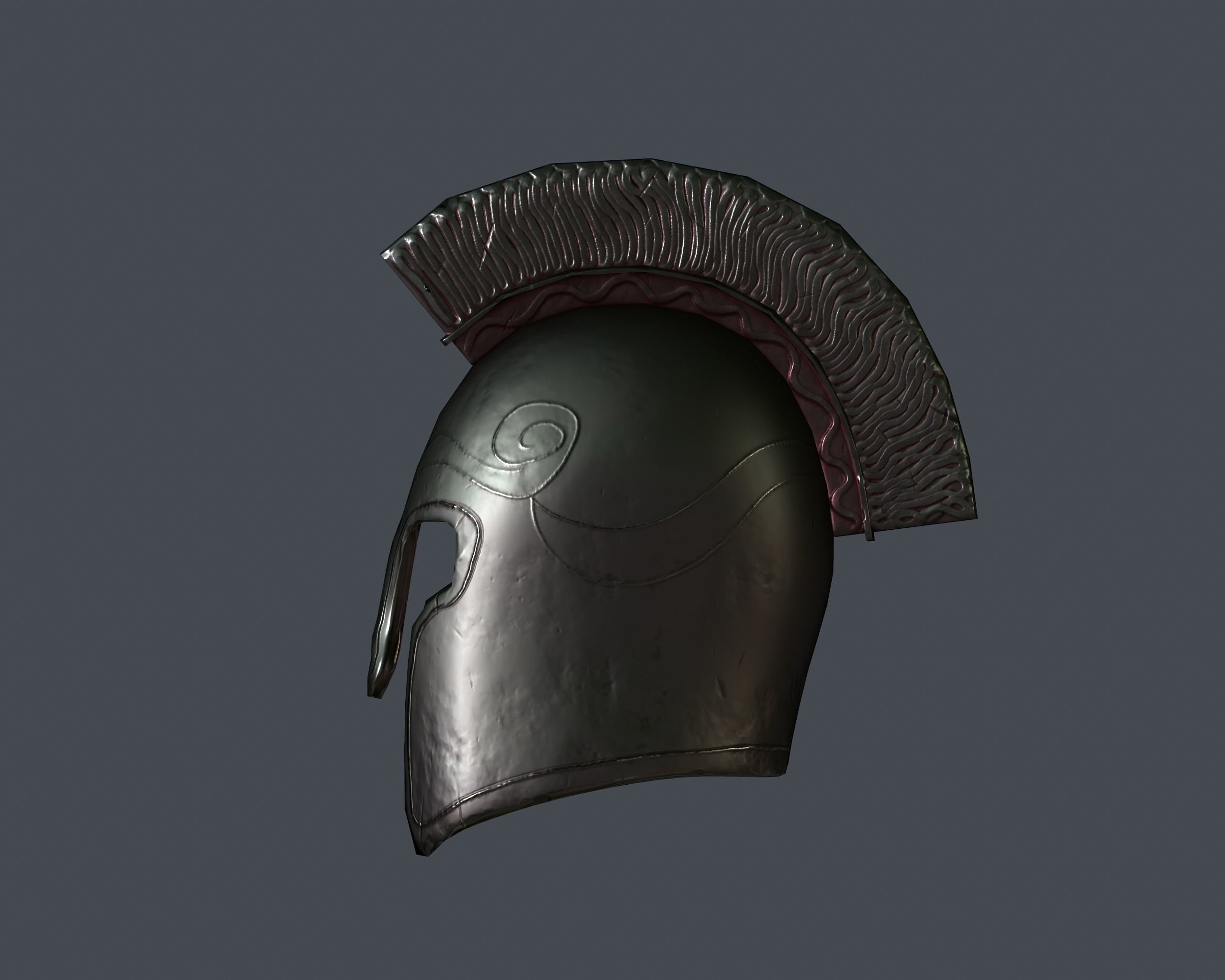 Stylized Low-Poly Helmet Free low-poly 3D model_8