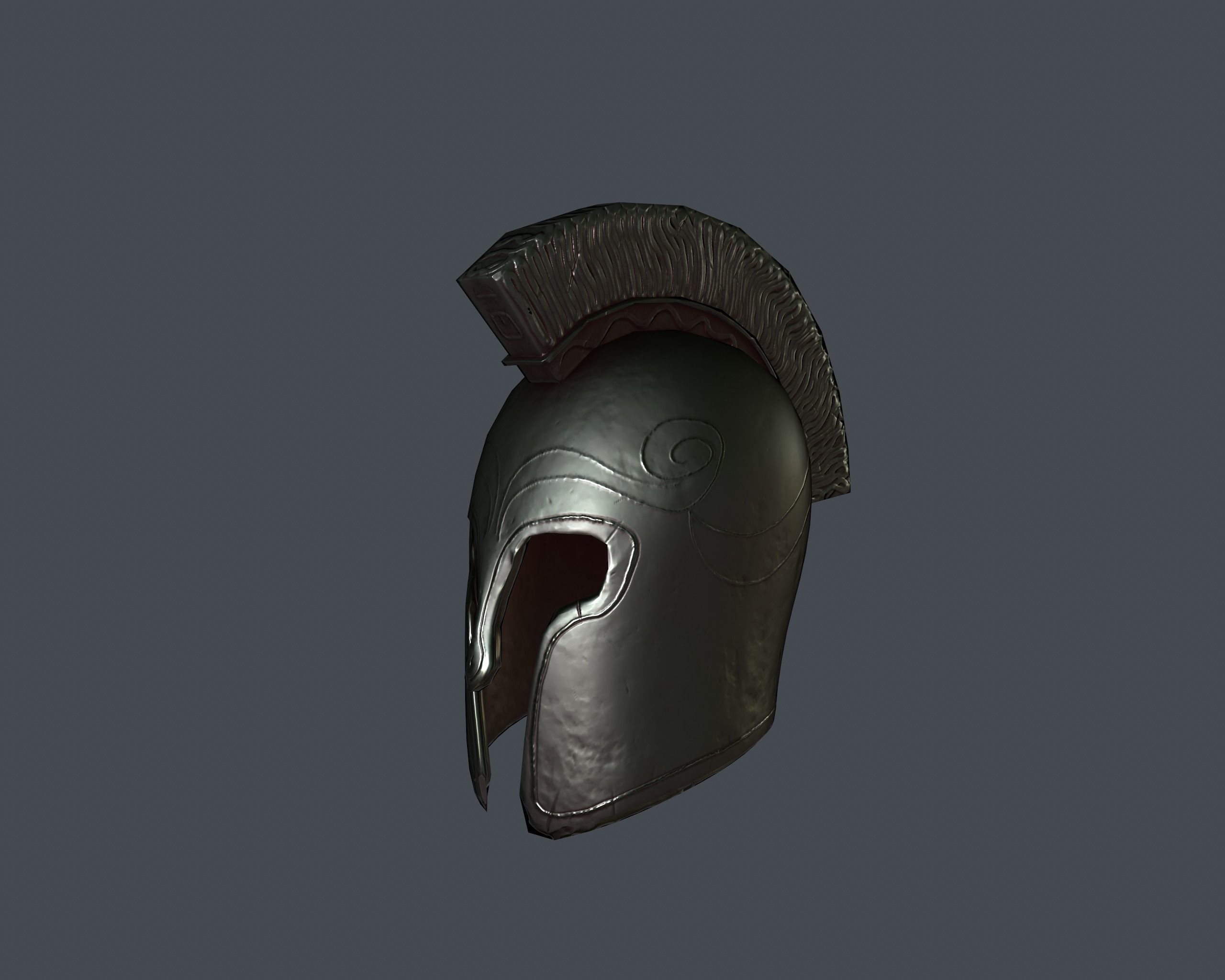 Stylized Low-Poly Helmet Free low-poly 3D model_7