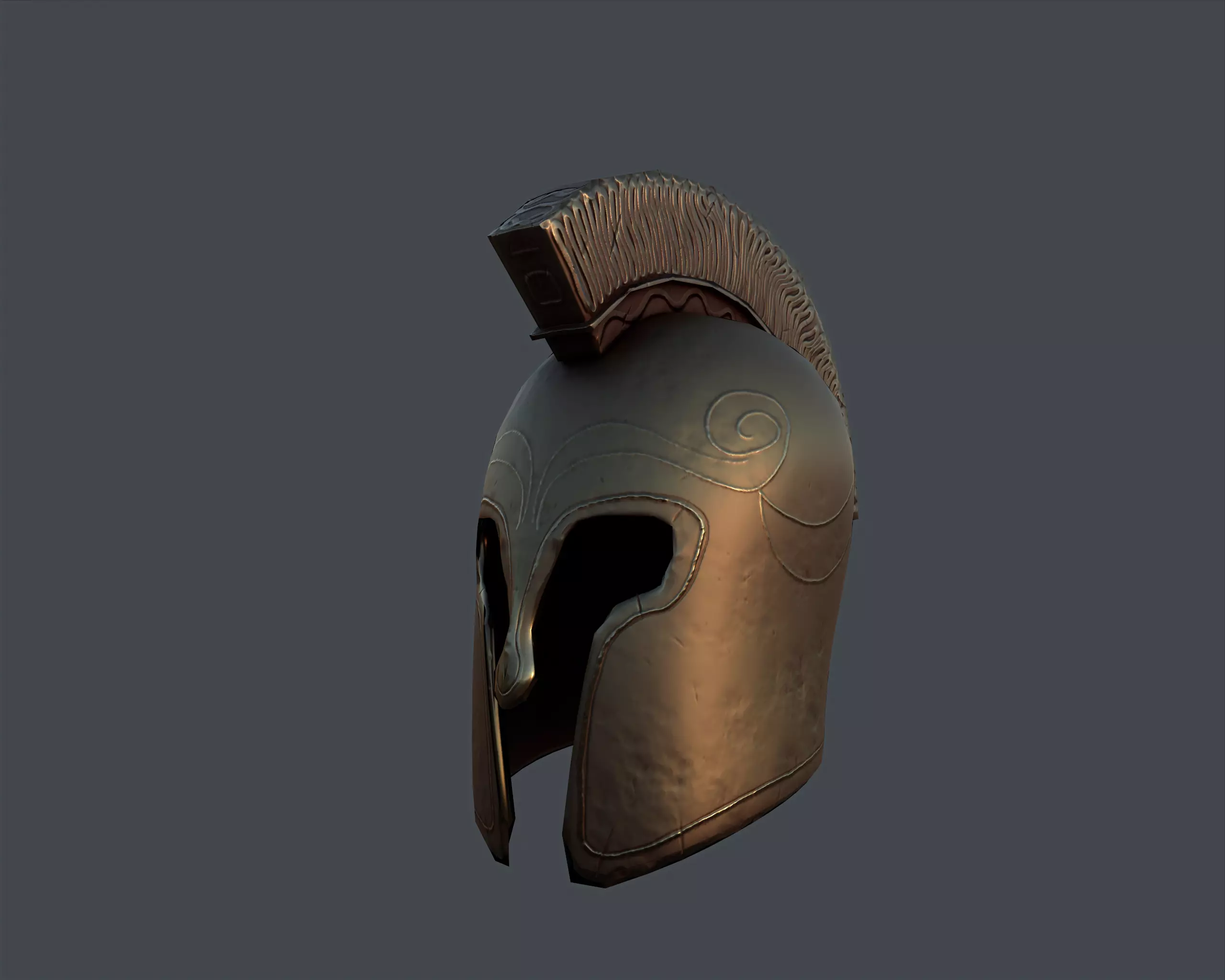 Stylized Low-Poly Helmet Free low-poly 3D model_0