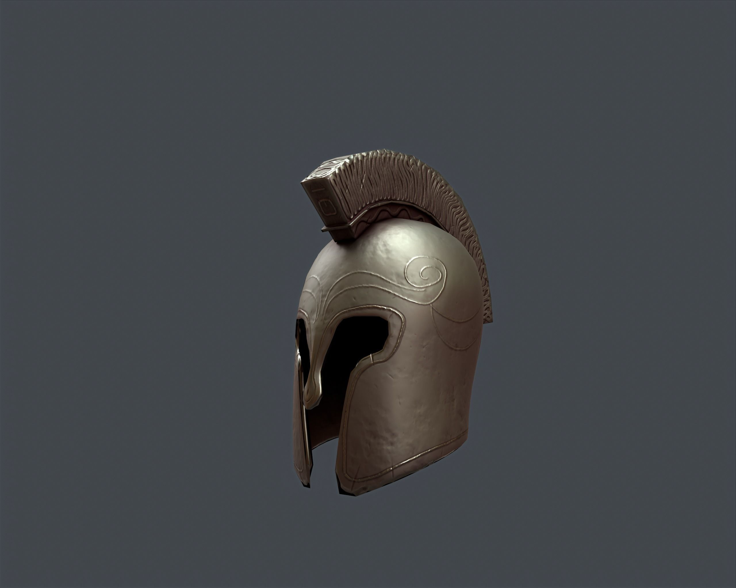 Stylized Low-Poly Helmet Free low-poly 3D model_2