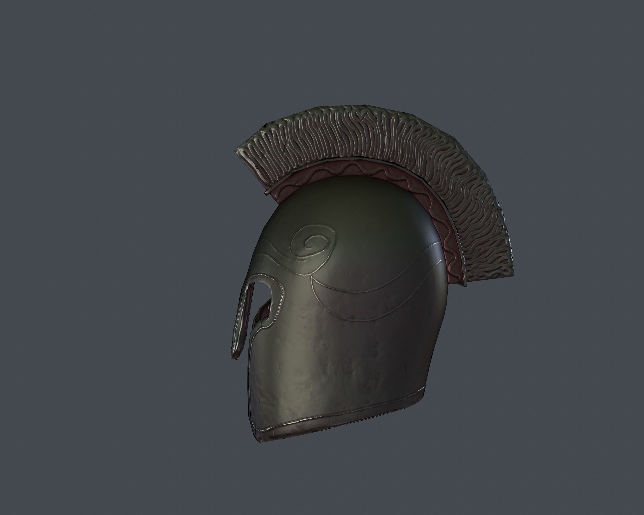 Stylized Low-Poly Helmet Free low-poly 3D model_4