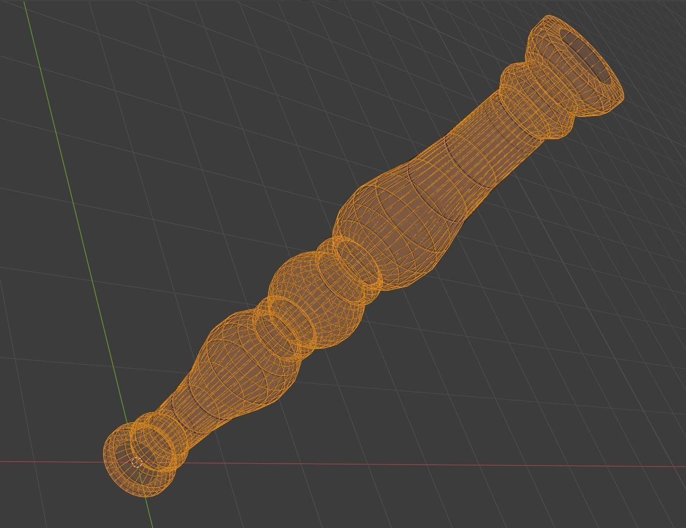 Turned Barrister Post Low-poly 3D model_3