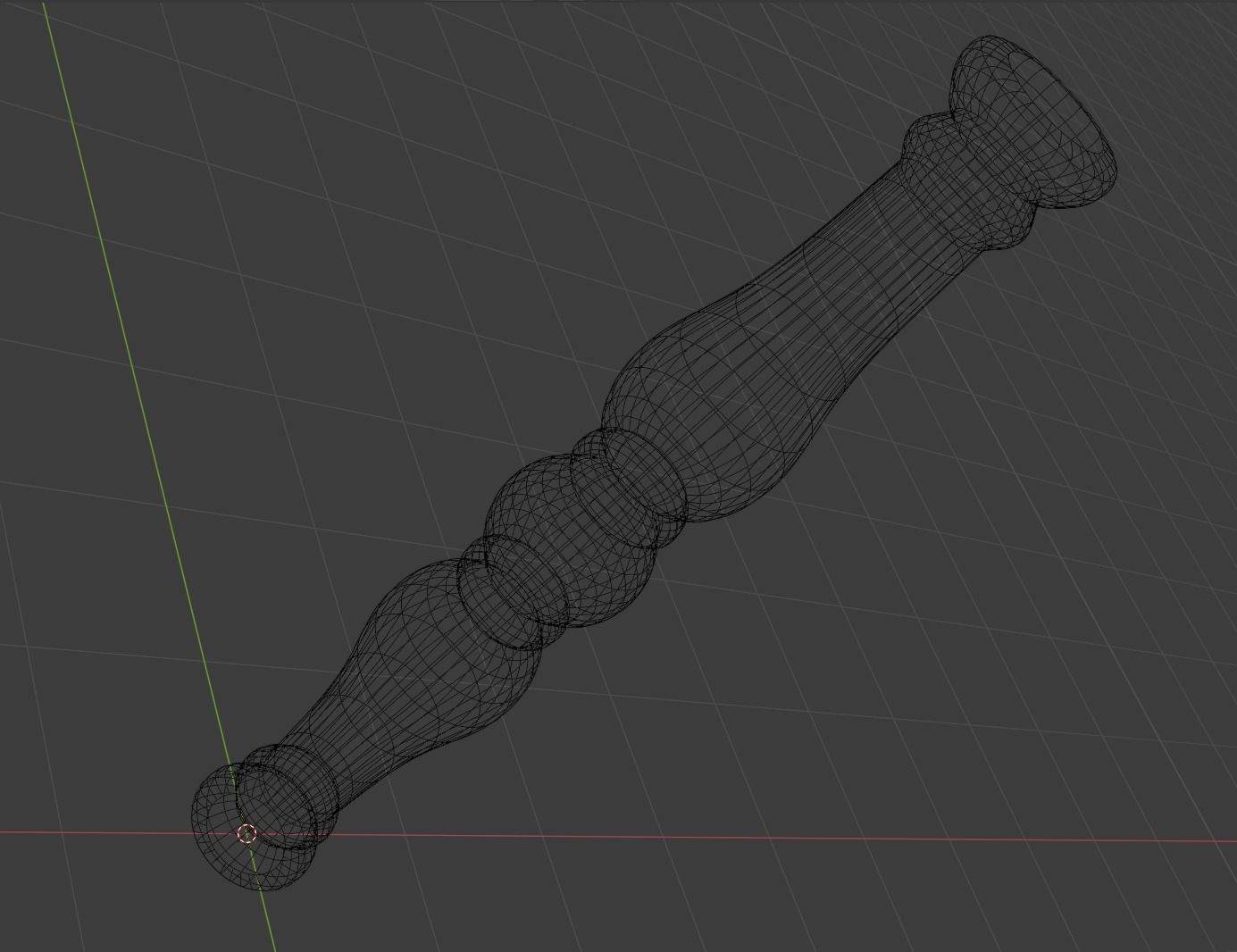 Turned Barrister Post Low-poly 3D model_4