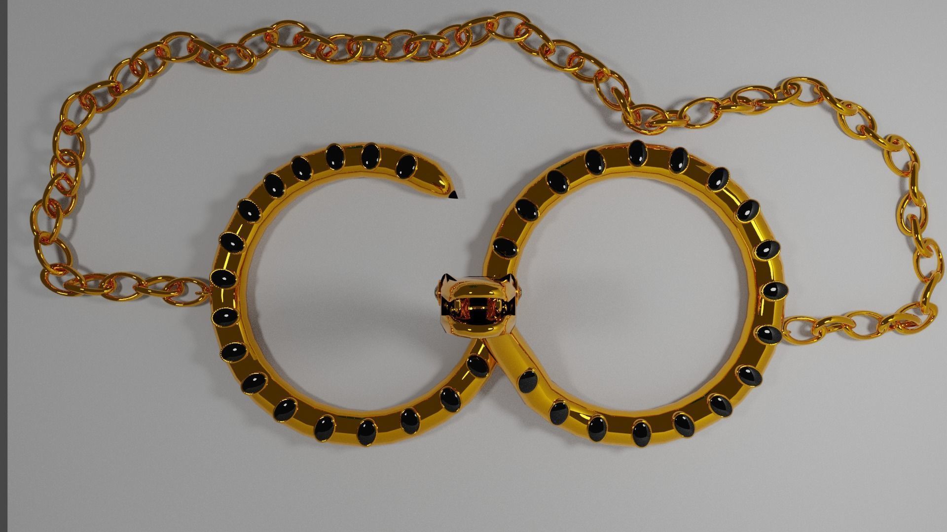 Snake chain 3D model_3