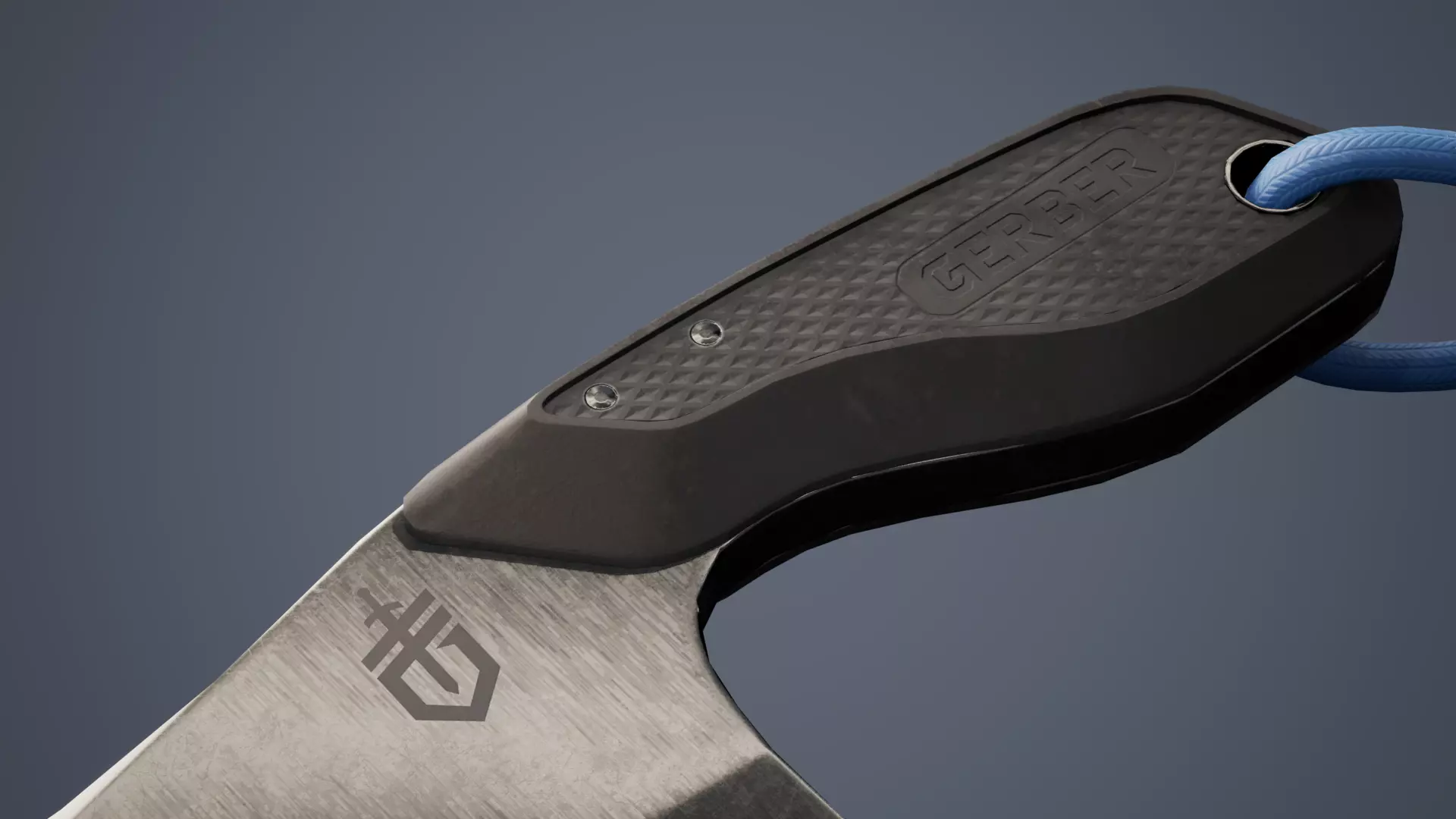 Gerber Tri-Tip - Black Low-poly 3D model_0