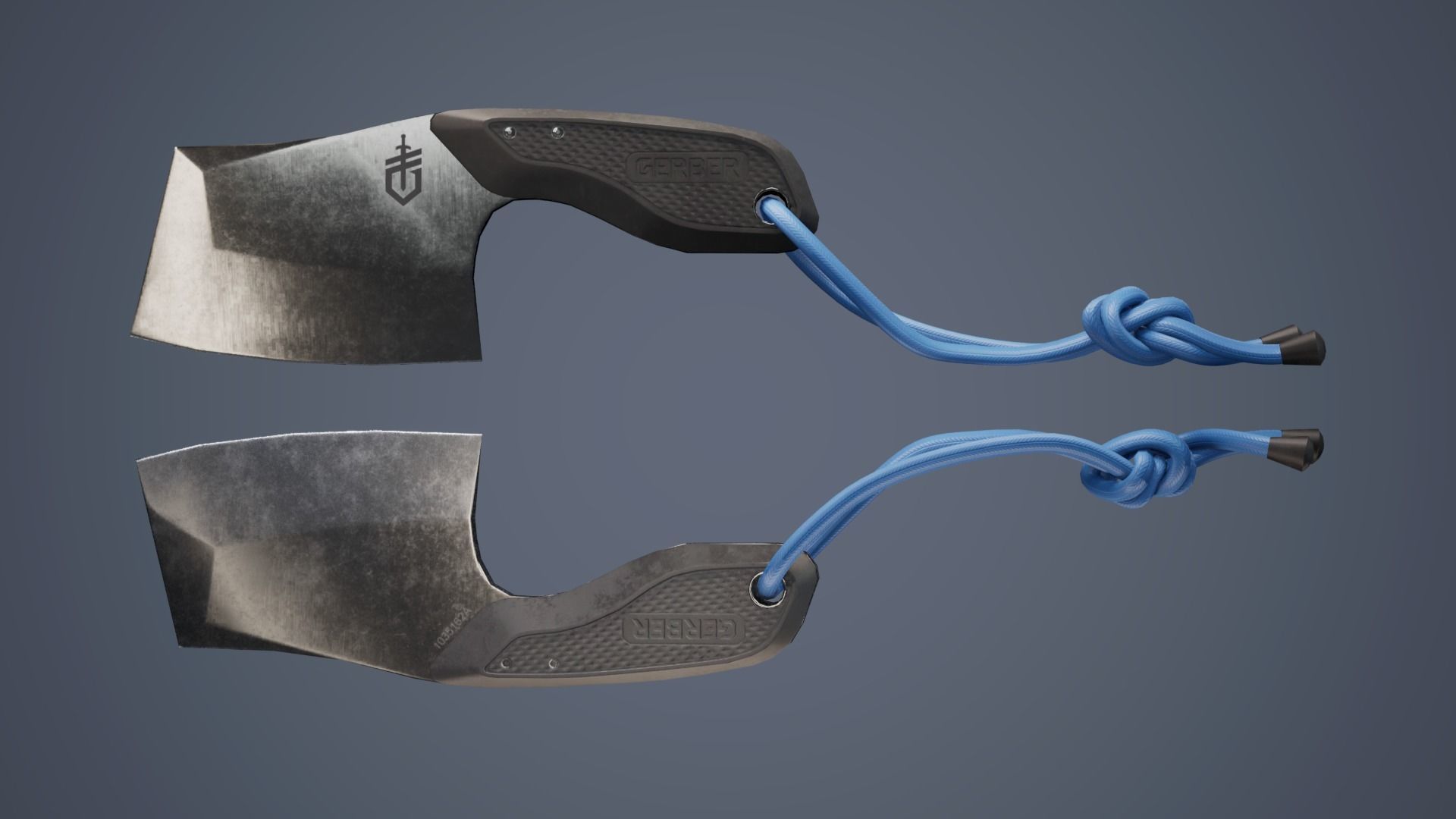 Gerber Tri-Tip - Black Low-poly 3D model_2