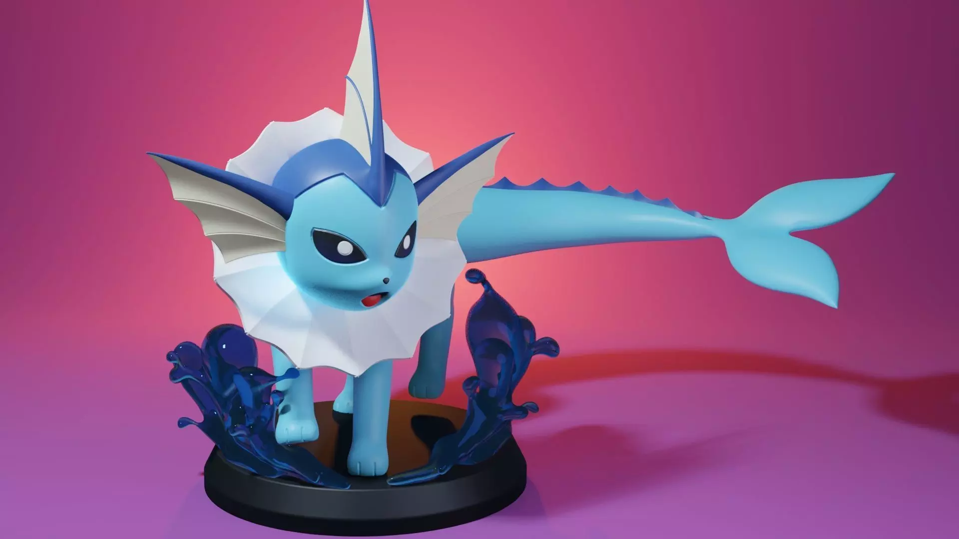 Pokemon vaporeon 3D print model_0