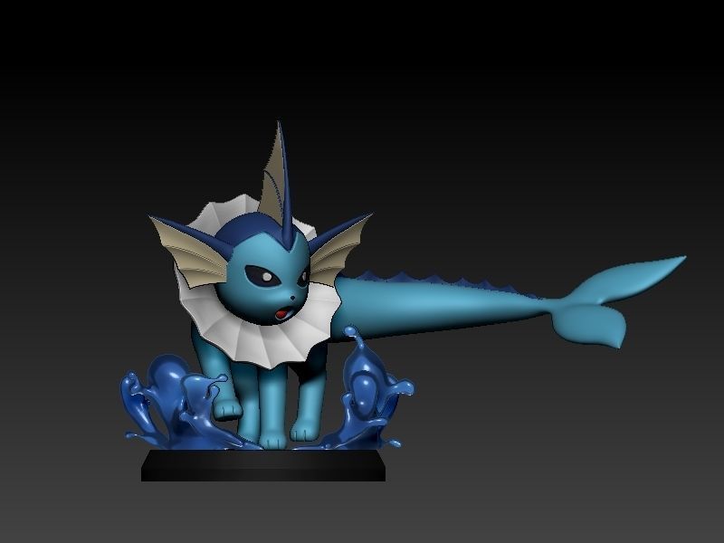 Pokemon vaporeon 3D print model_6