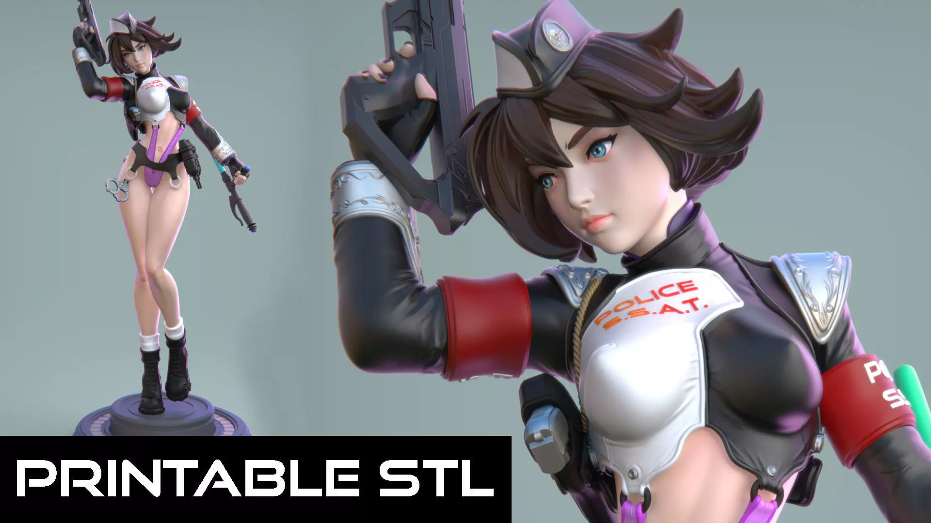 Police SSAT - fan art - Printable STL 3D print model_0