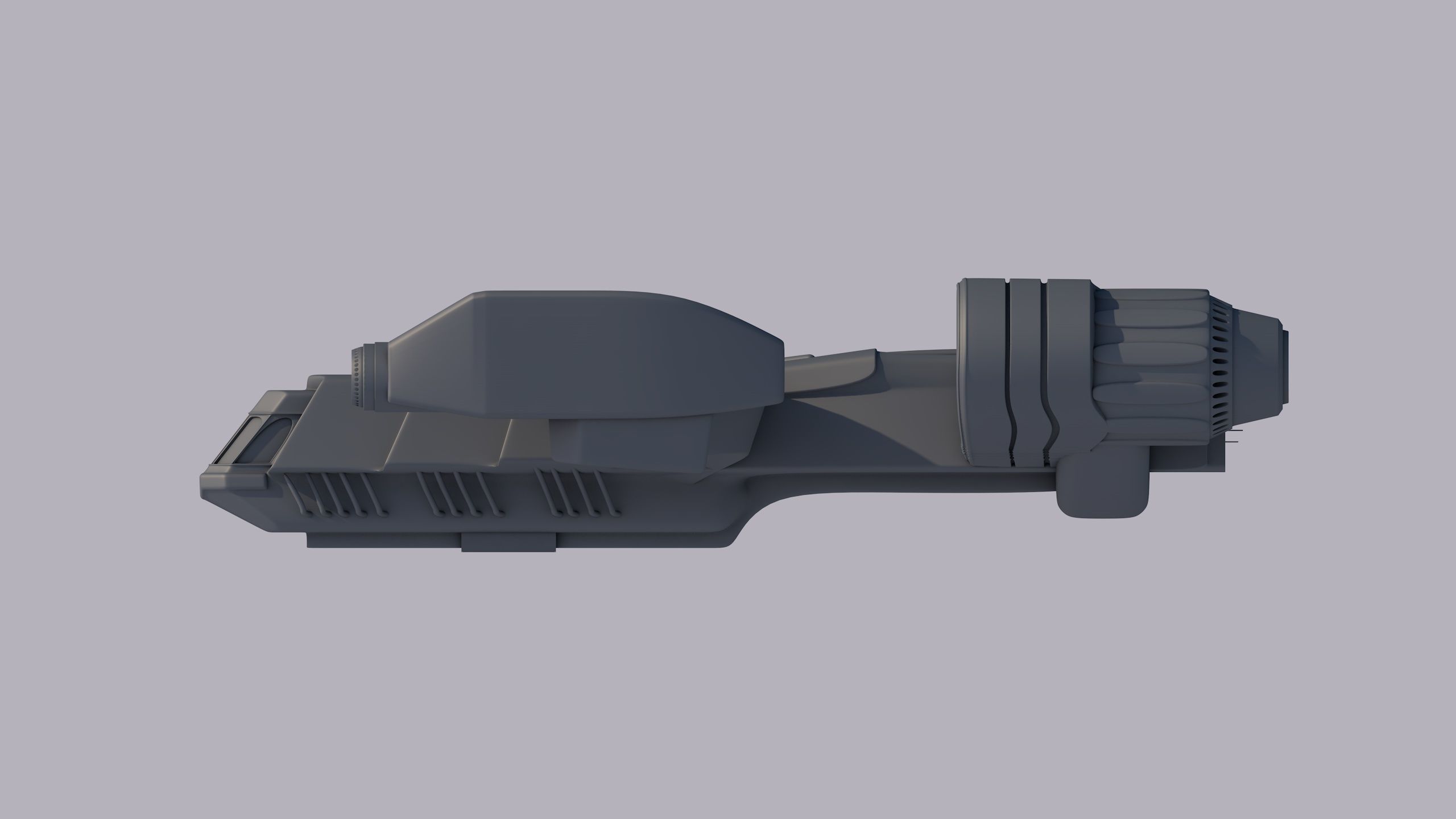 spaceship fighter jet 3D model_2