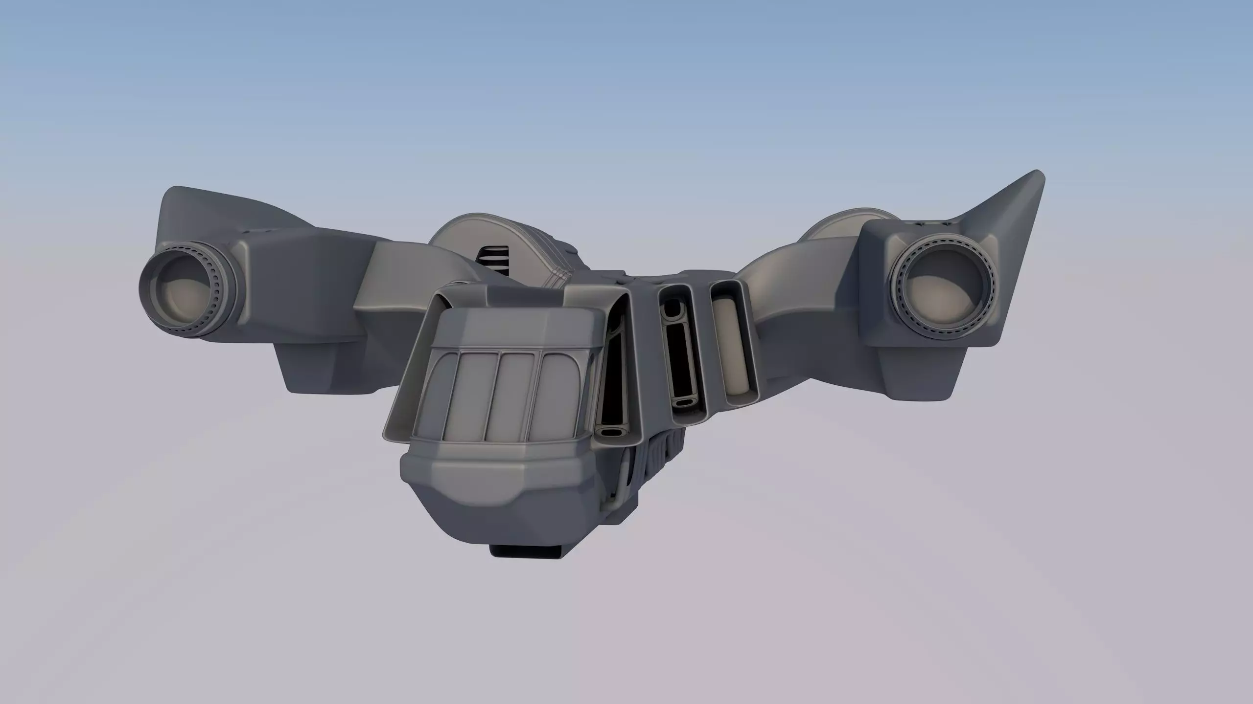 spaceship fighter jet 3D model_0