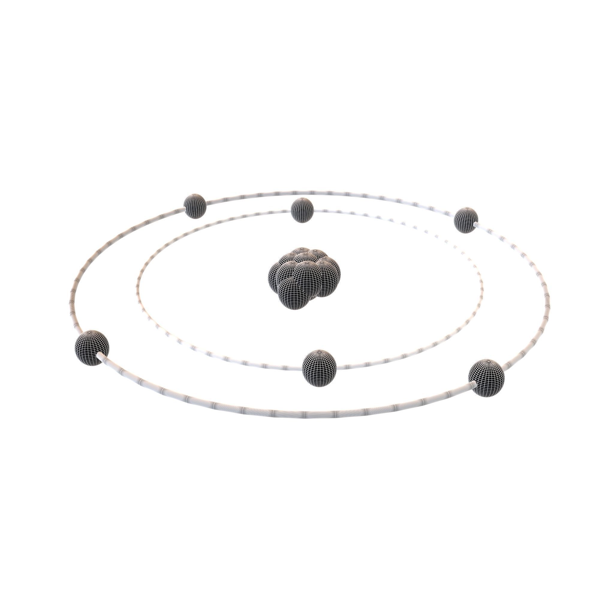 Carbon Chemical Element v1 001 Low-poly 3D model_6