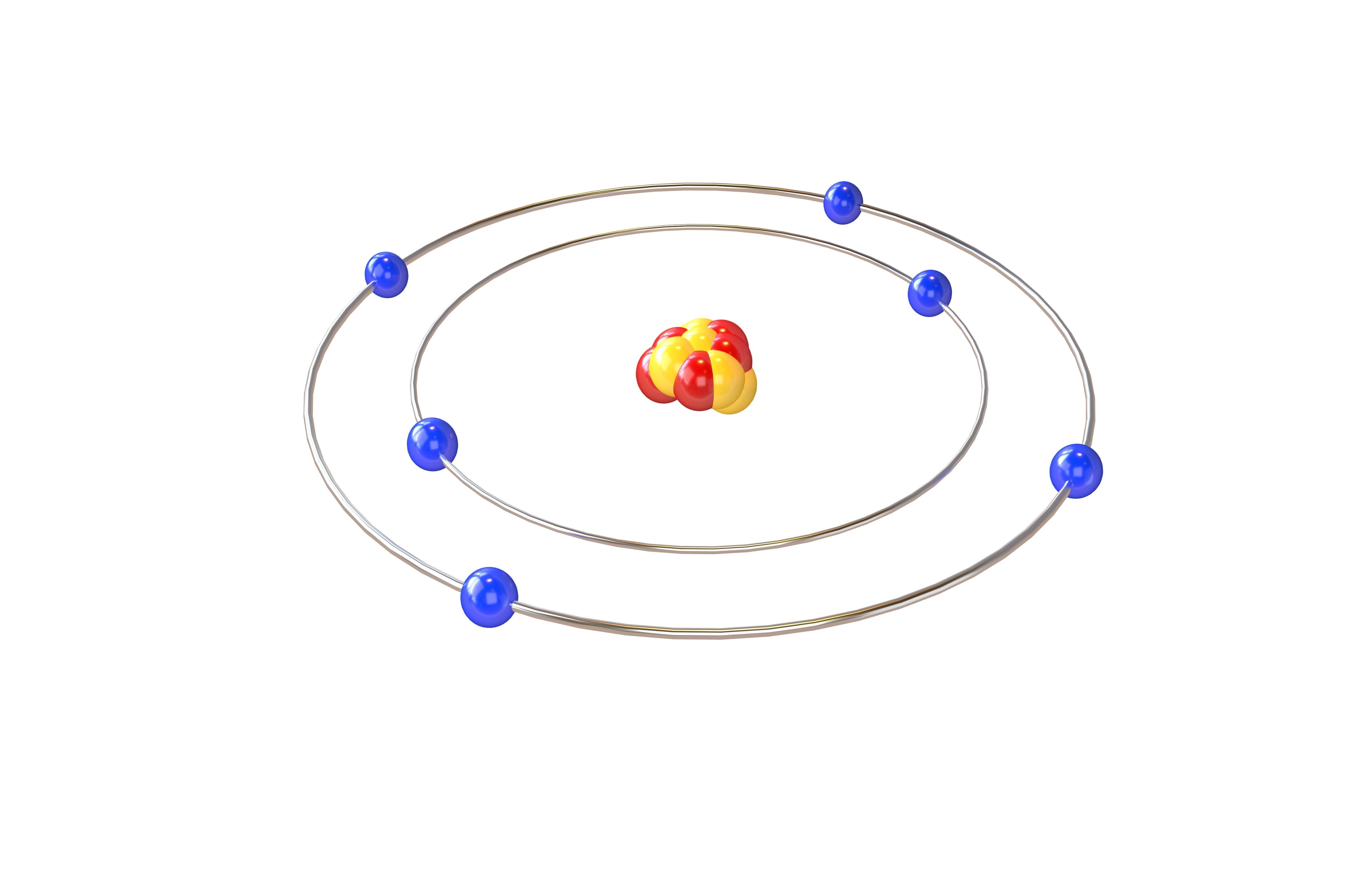 Carbon Chemical Element v1 001 Low-poly 3D model_2