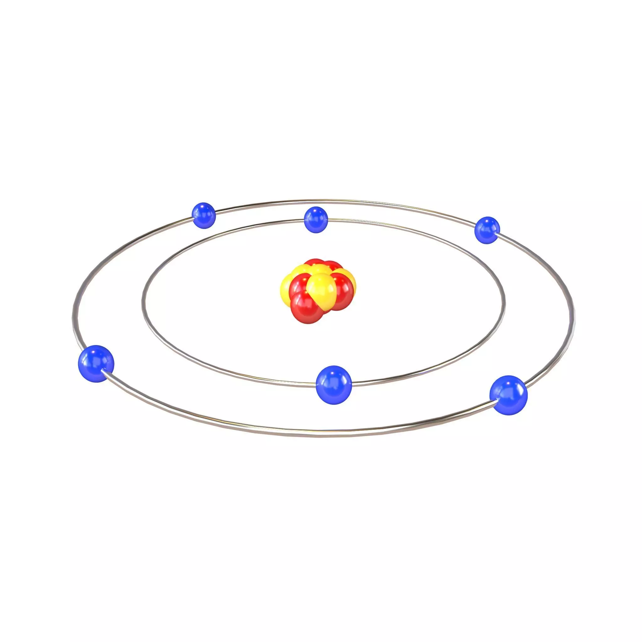 Carbon Chemical Element v1 001 Low-poly 3D model_0