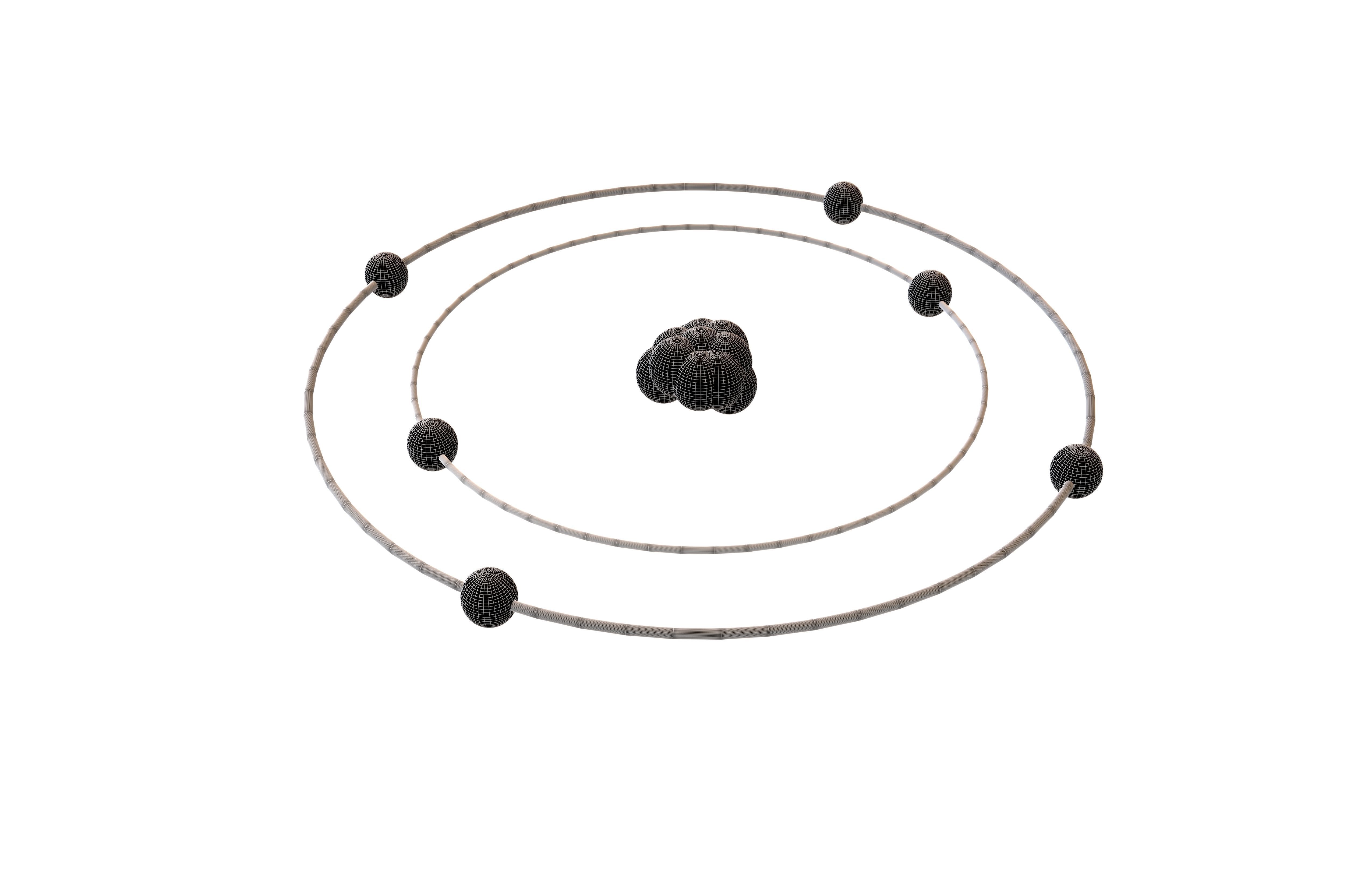 Carbon Chemical Element v1 001 Low-poly 3D model_5