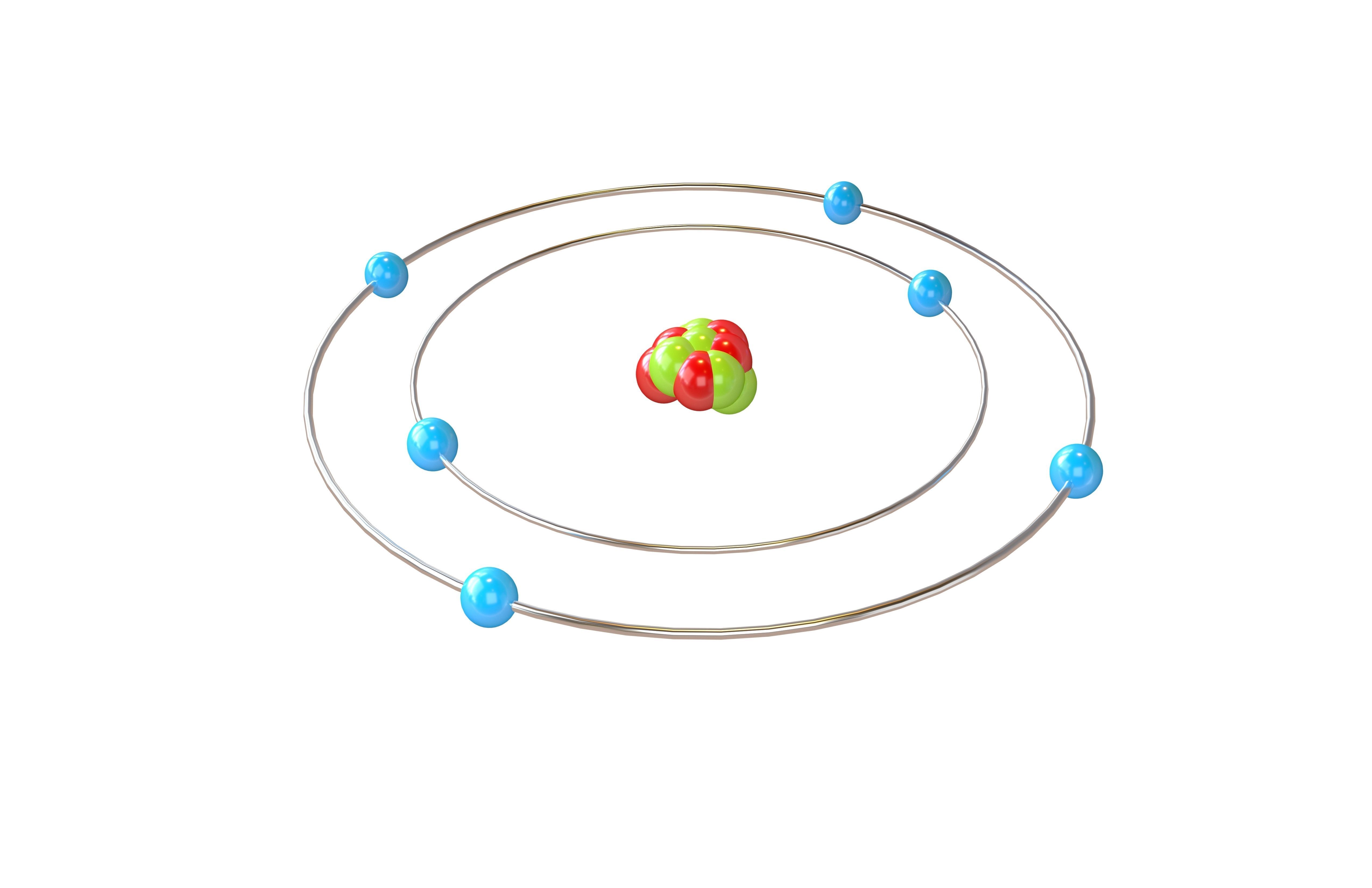 Carbon Chemical Element v1 002 Low-poly 3D model_2