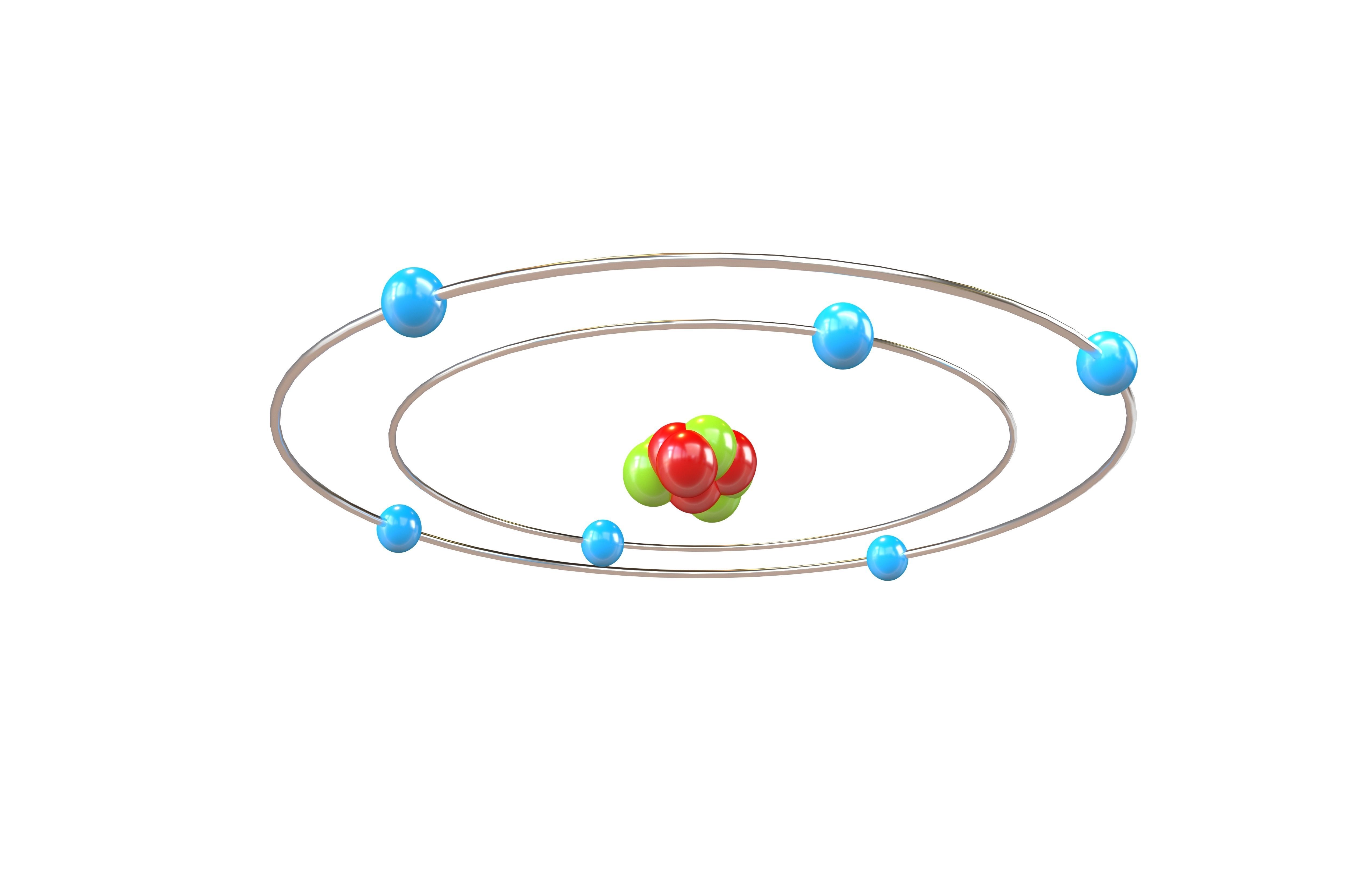 Carbon Chemical Element v1 002 Low-poly 3D model_3