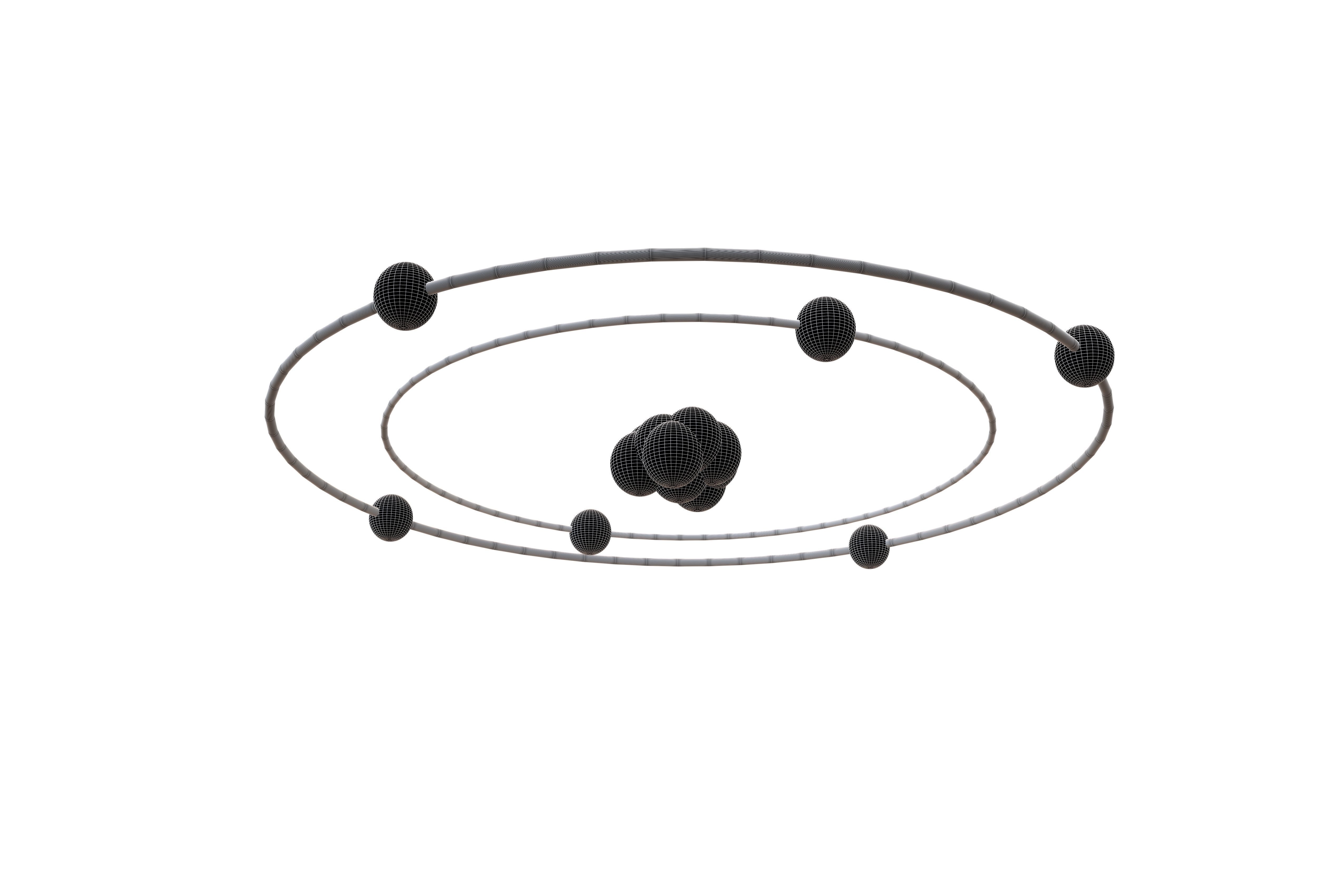 Carbon Chemical Element v1 002 Low-poly 3D model_7