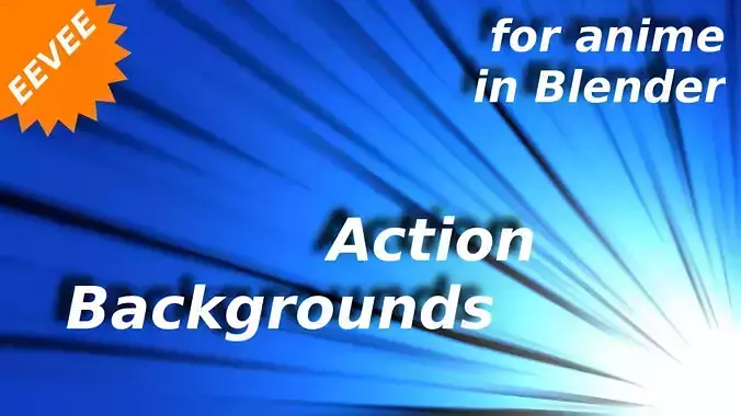For Anime in Blender - Action Backgrounds 3D model