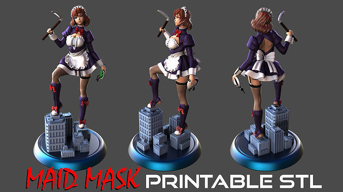 Maid Mask - fan art - 3D Print model 3D print model