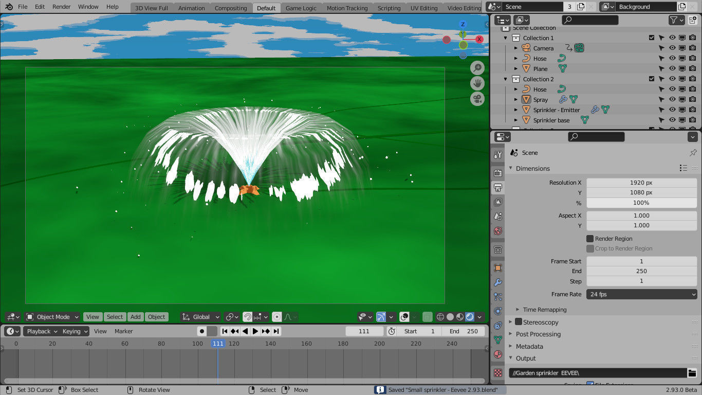 For Anime in Blender - Garden Sprinkler 3D model_5