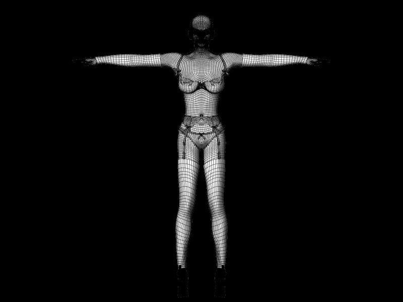 Layla Sexy Z Tool and ar-vr game ready character Low-poly 3D model_5