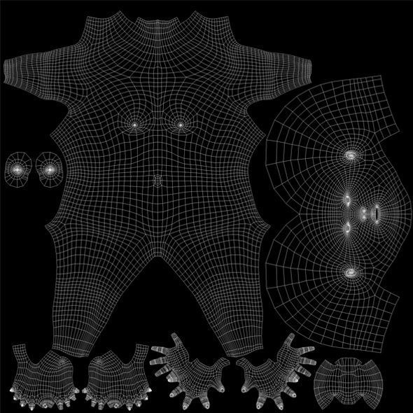 Layla Sexy Z Tool and ar-vr game ready character Low-poly 3D model_6