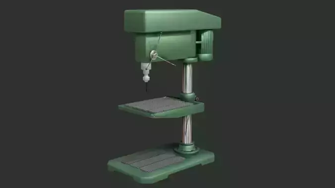 Drilling Machine - Low Poly - Game Ready - PBR