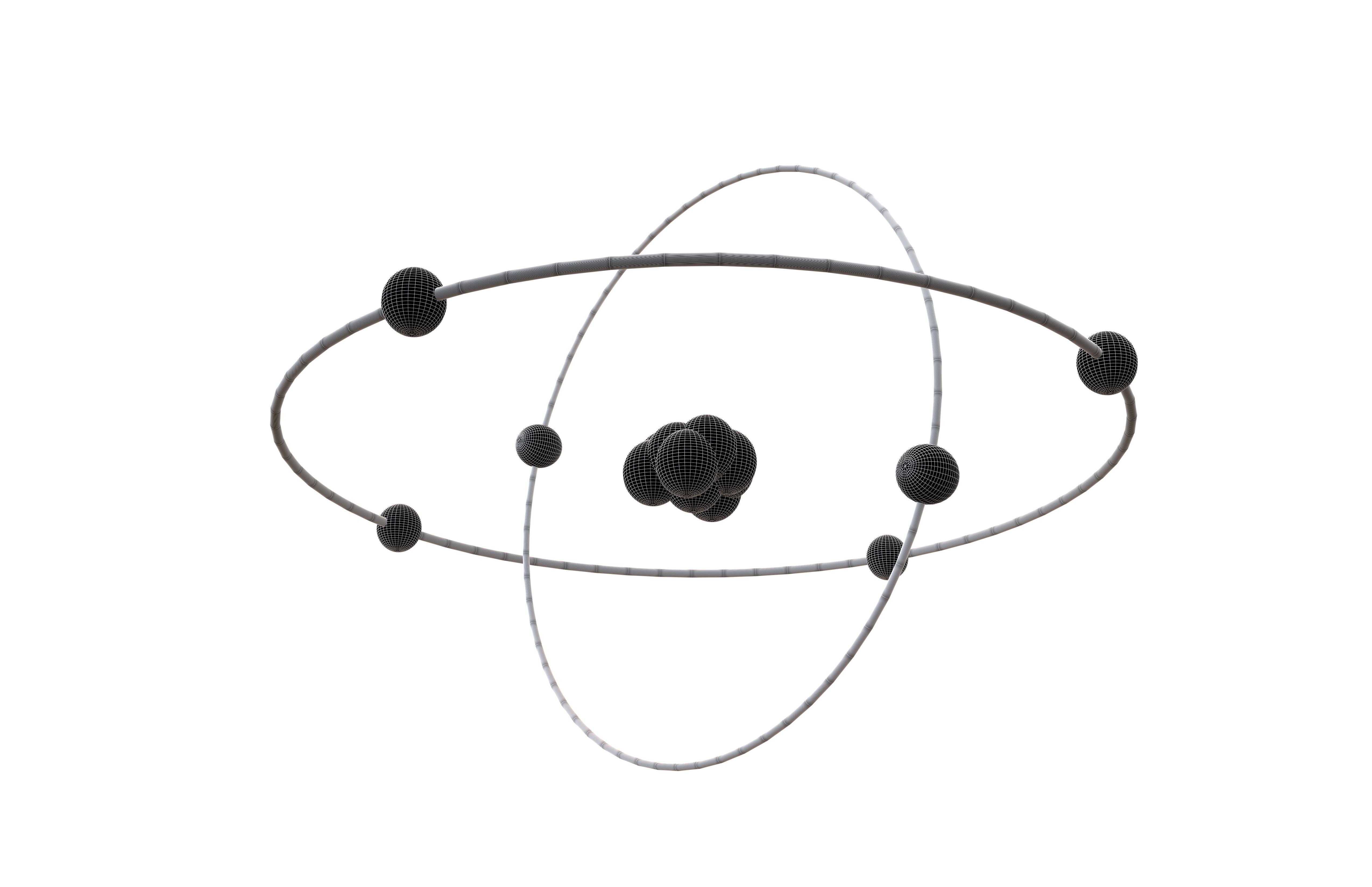 Carbon Chemical Element v2 001 Low-poly 3D model_7