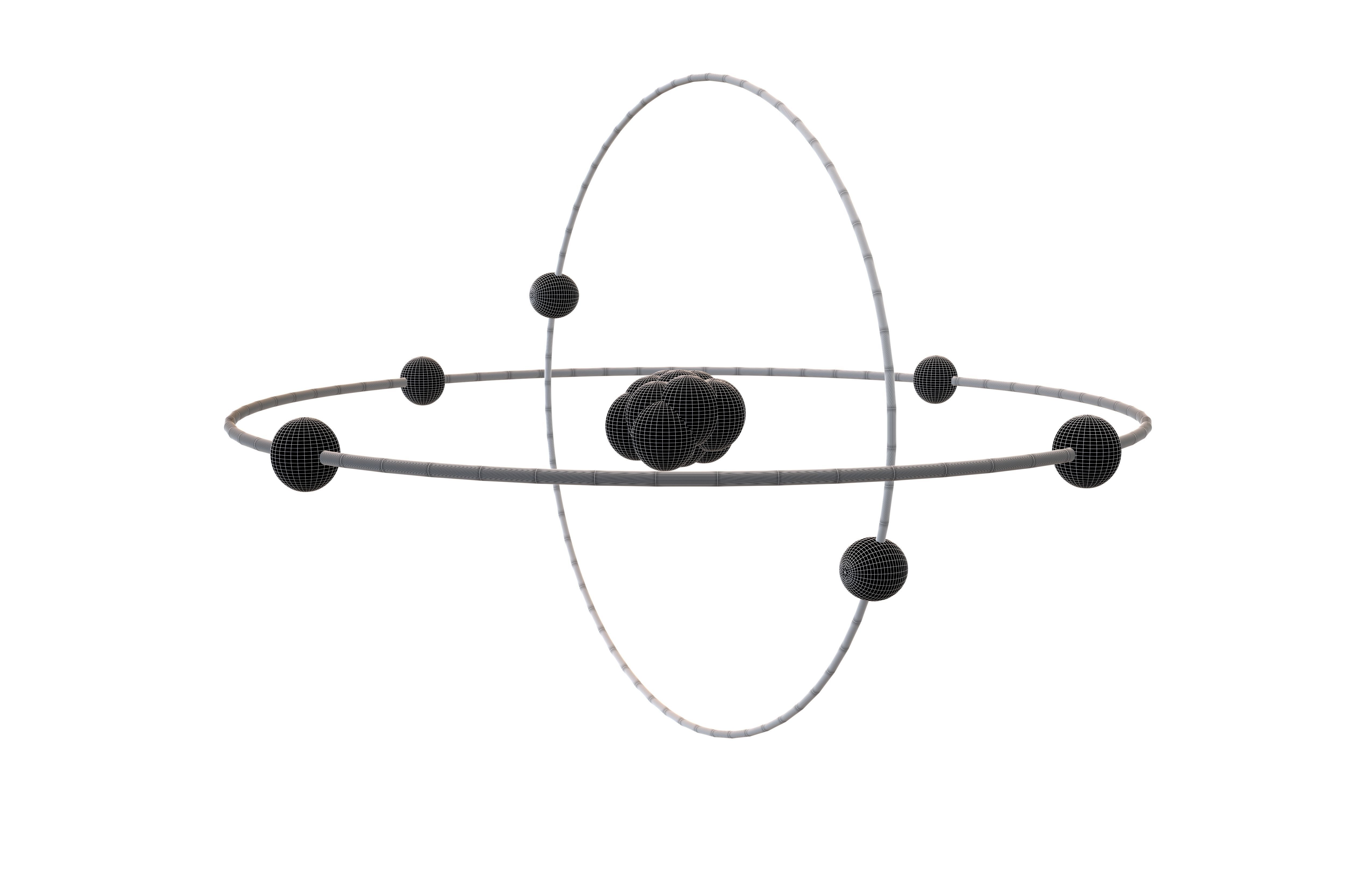 Carbon Chemical Element v2 001 Low-poly 3D model_5