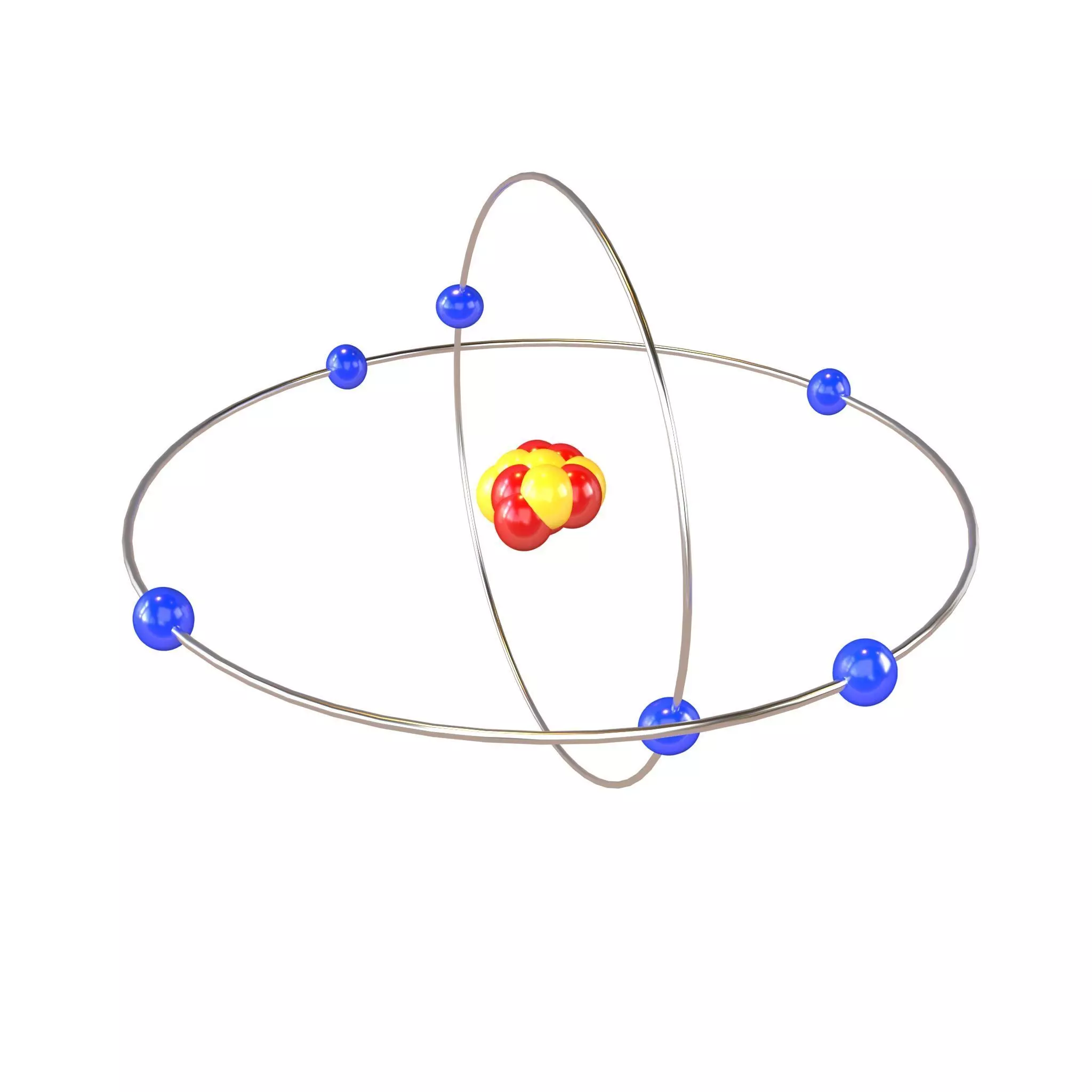 Carbon Chemical Element v2 001 Low-poly 3D model_0