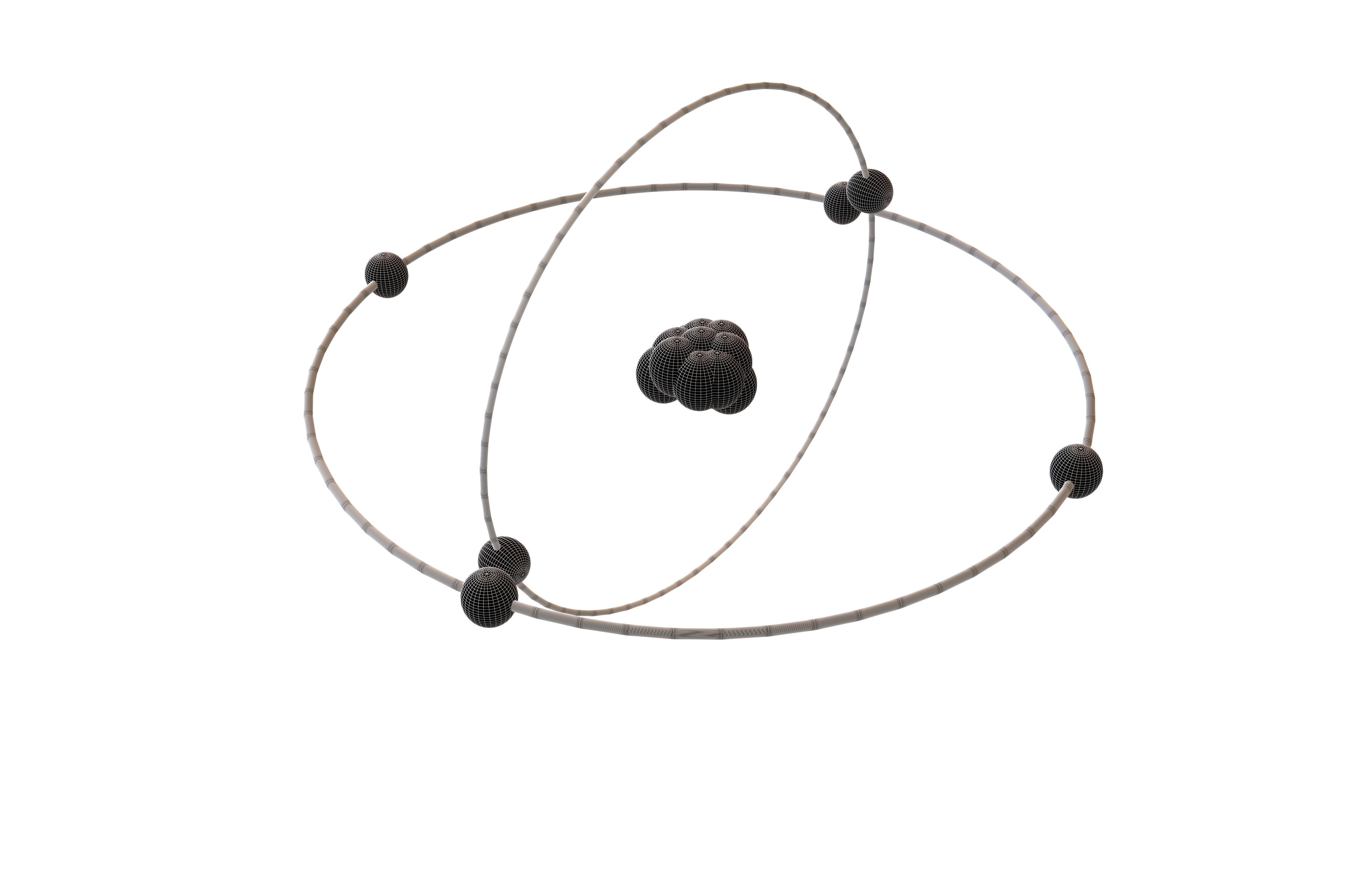 Carbon Chemical Element v2 001 Low-poly 3D model_6