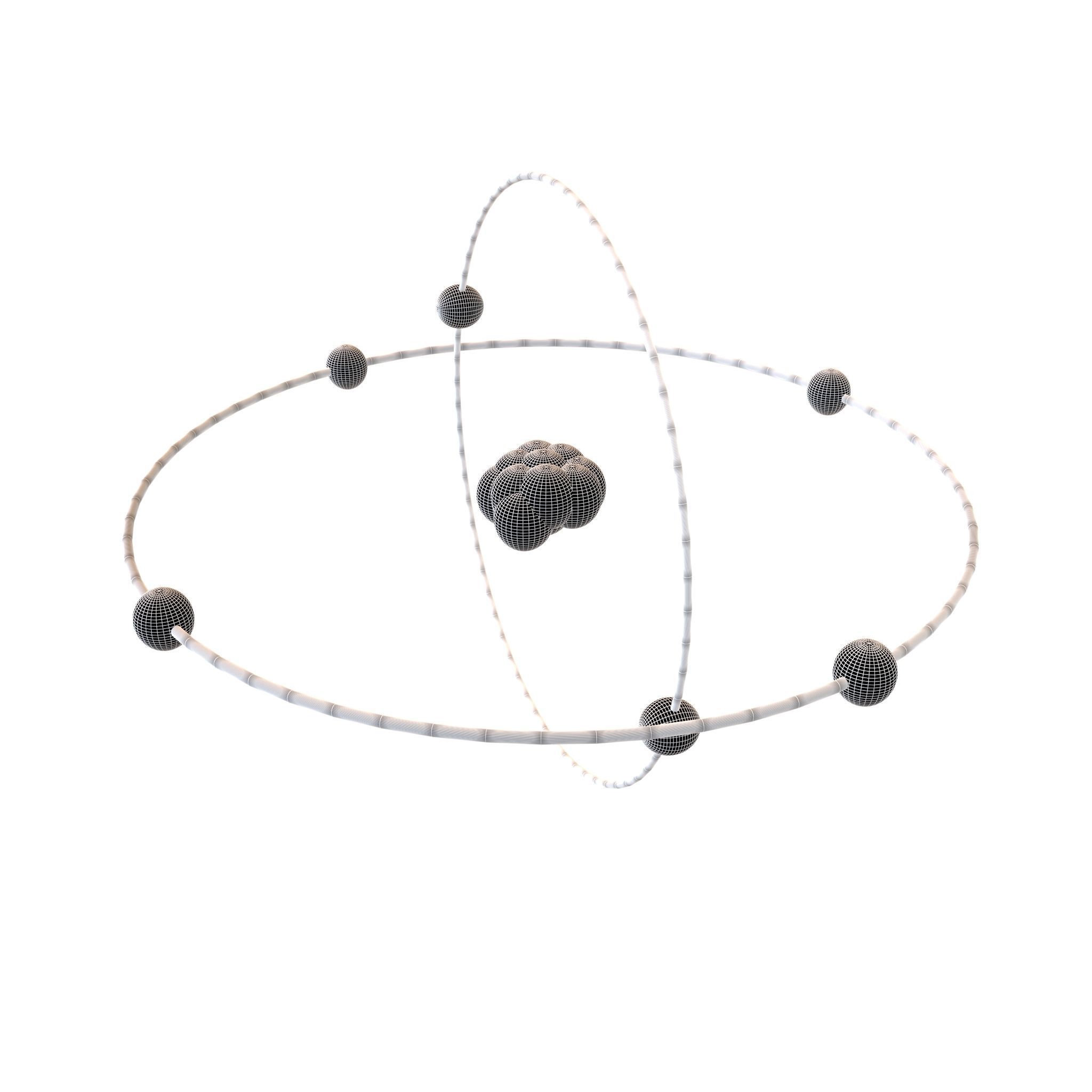 Carbon Chemical Element v2 001 Low-poly 3D model_4