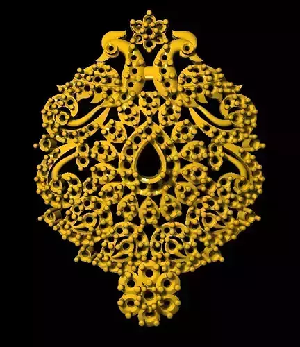 Sidepiece ornate gold ornament