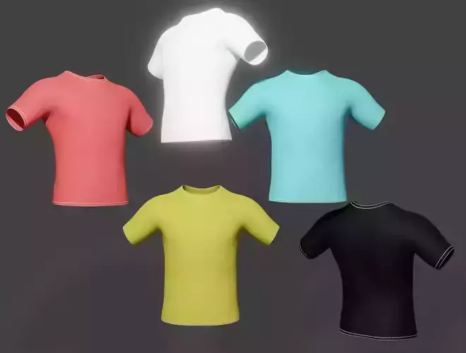 T-SHIRT four different colored t-shirts