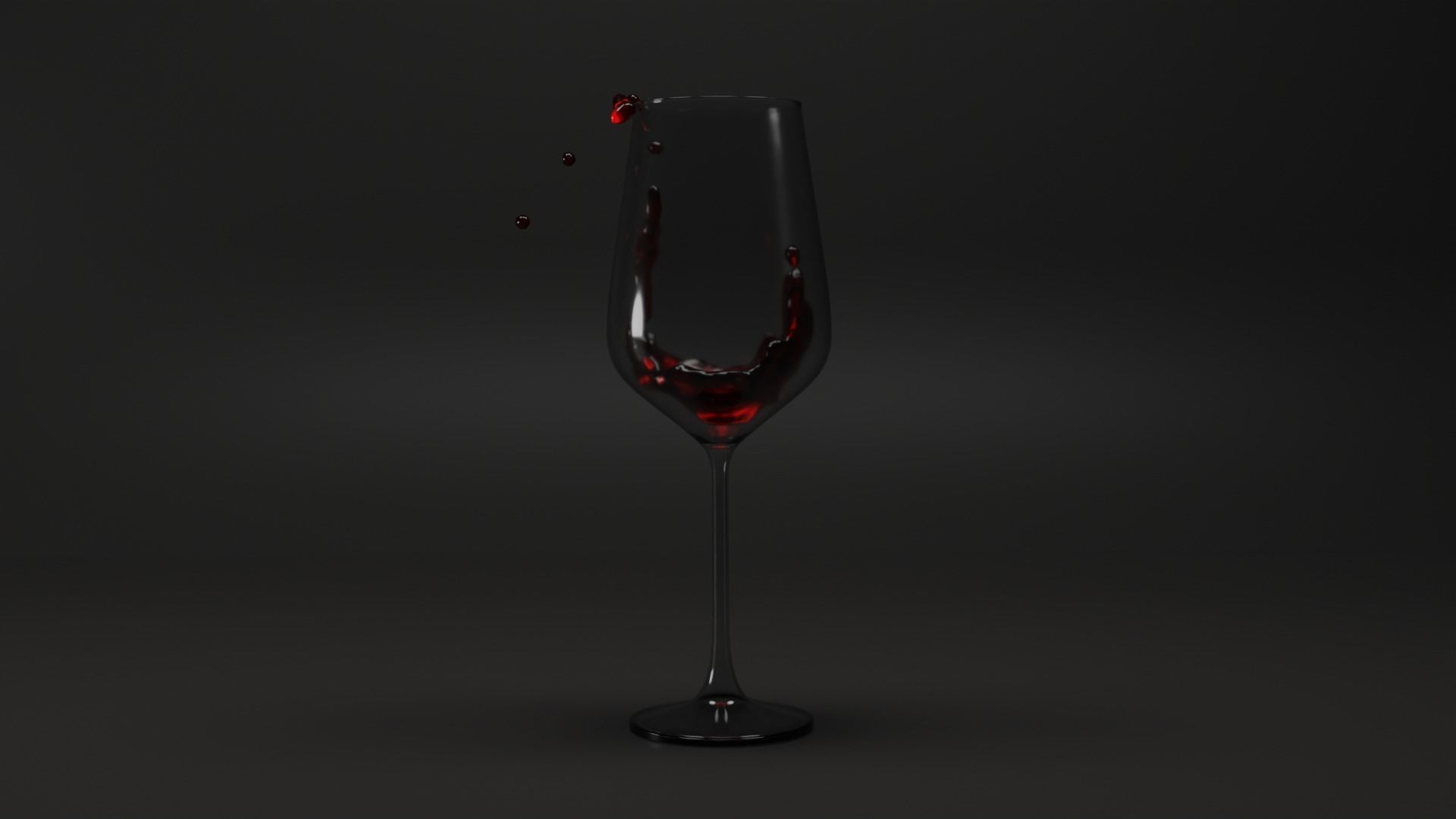 Wine Bottle With Glass Free 3D model_5