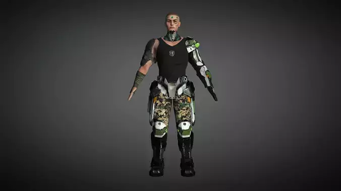 AAA Cyber Punk Male Character 03