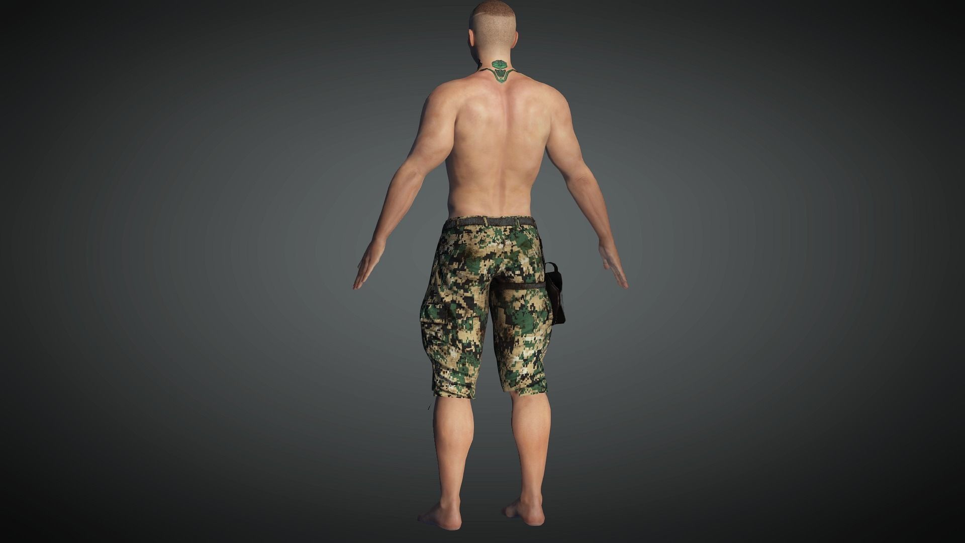 AAA Cyber Punk Male Character 03 Low-poly 3D model_17